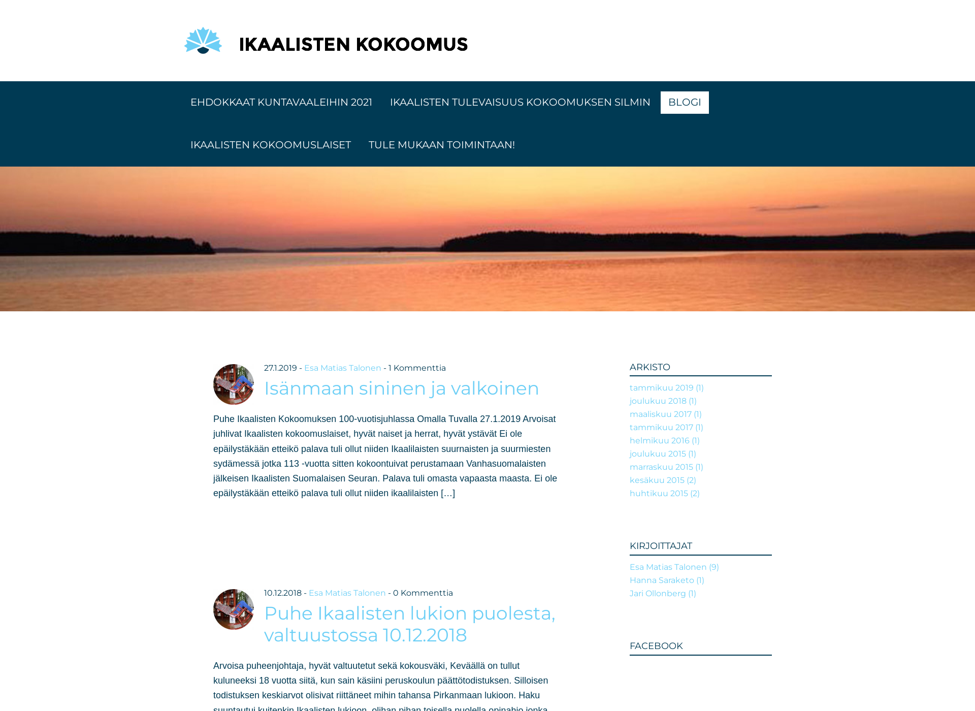 Screenshot for ikaalistenkokoomus.fi