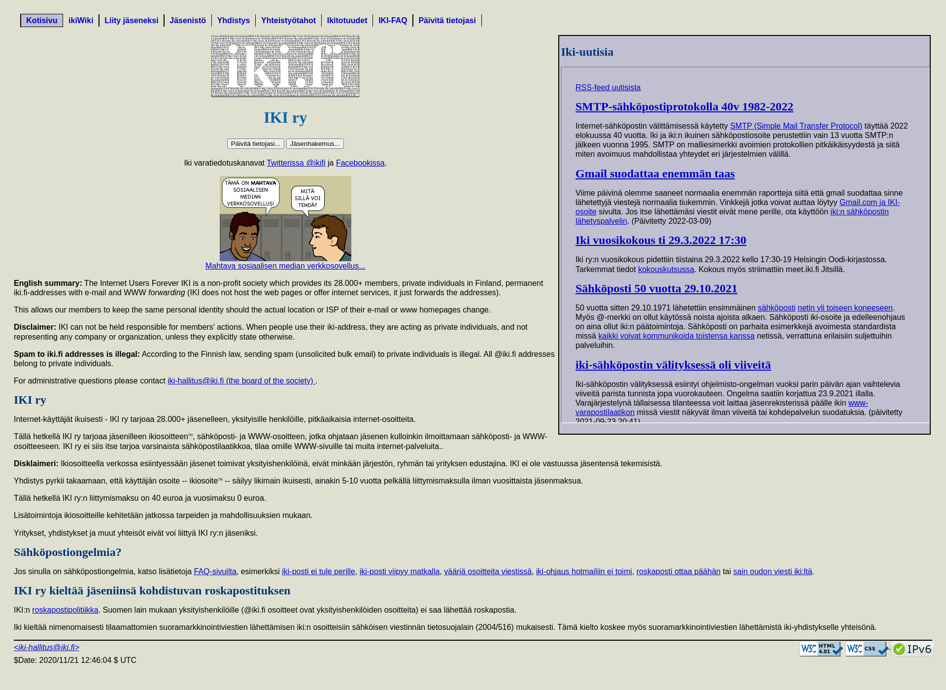 Screenshot for iki.fi