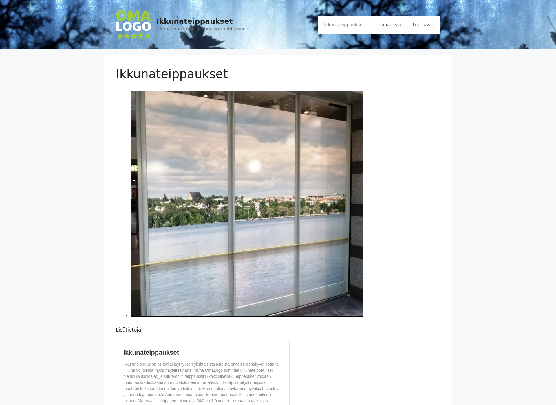 Screenshot for ikkunateippaukset.fi