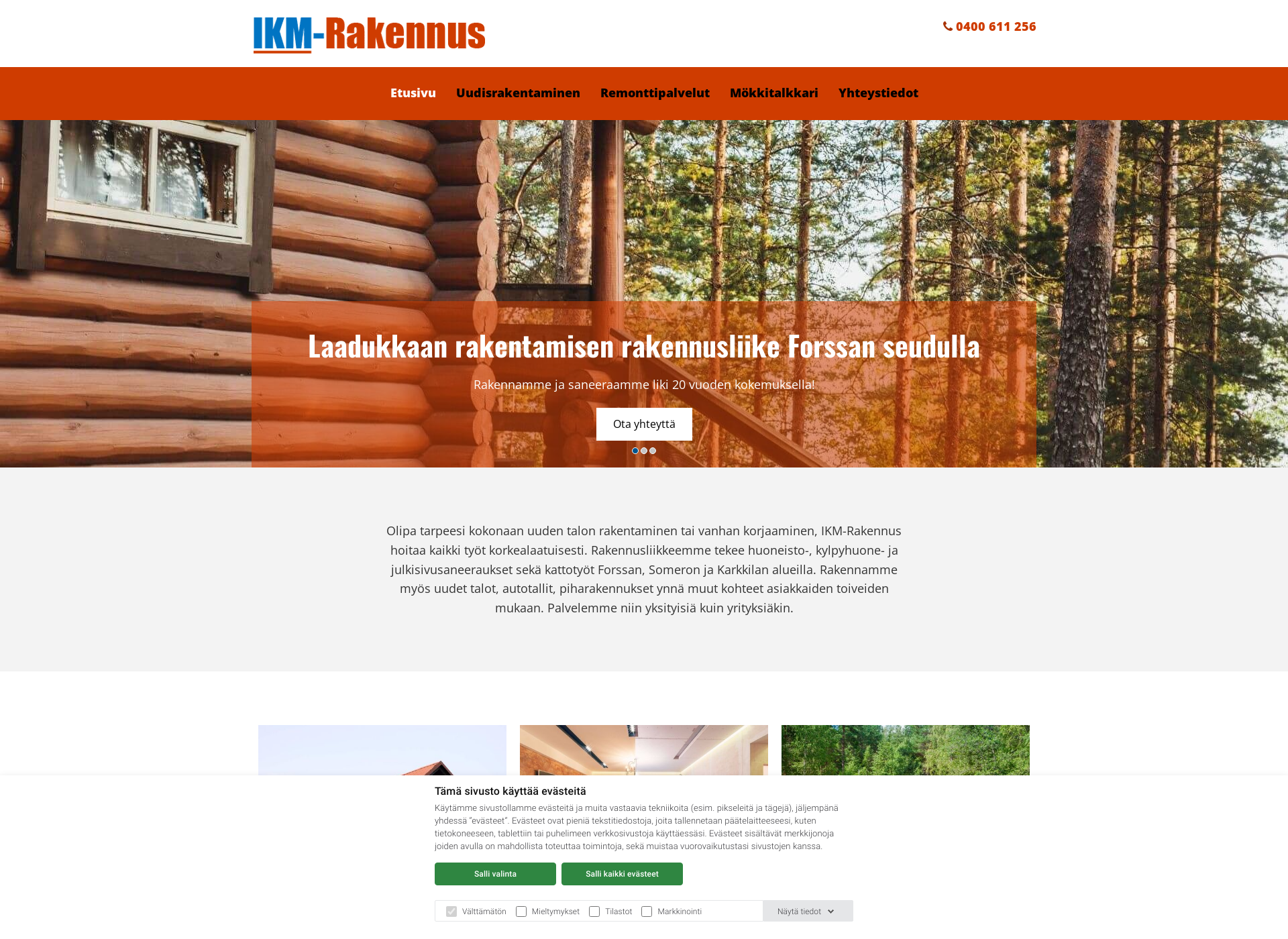 Screenshot for ikm-rakennus.fi