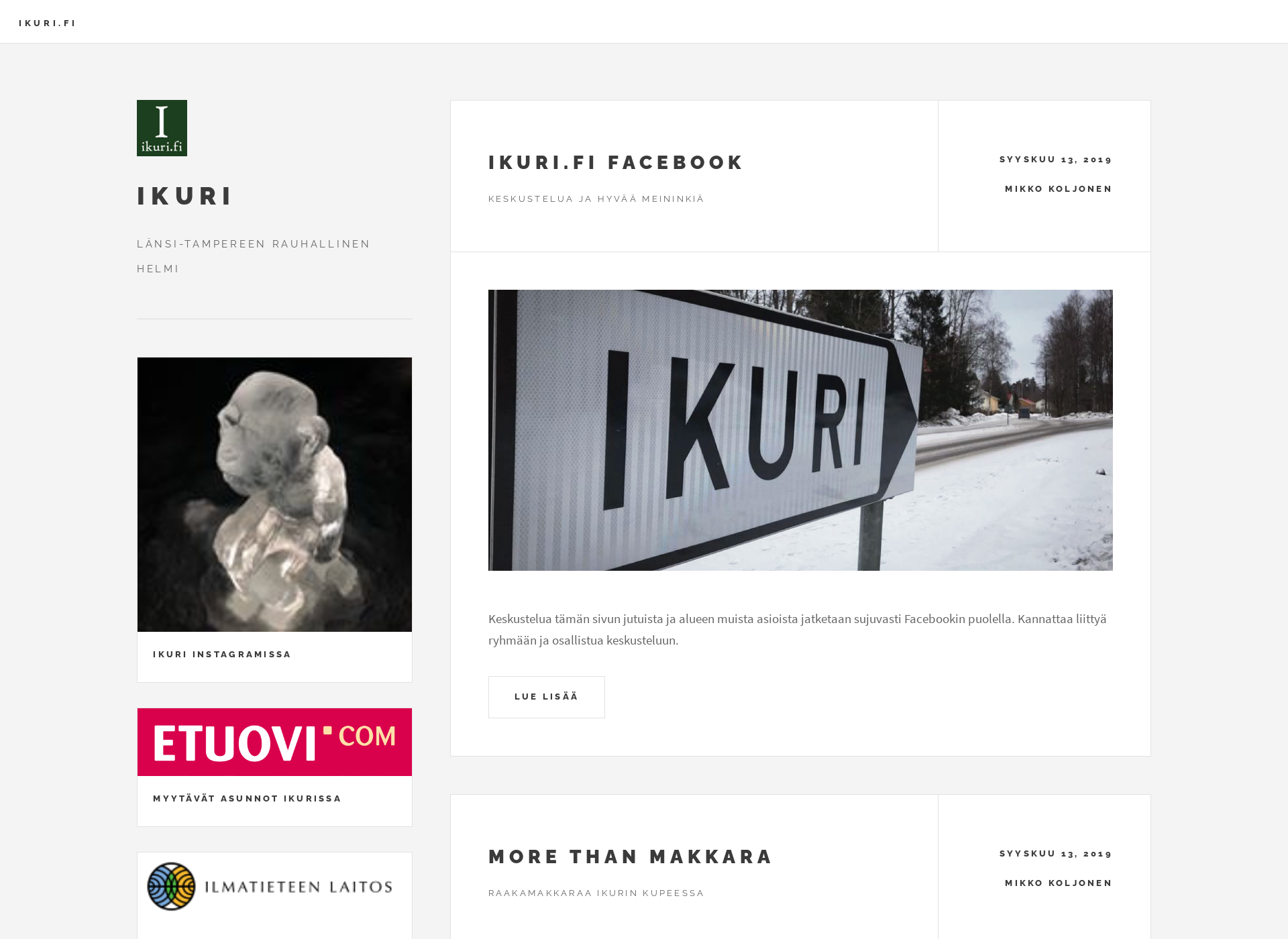 Screenshot for ikuri.fi