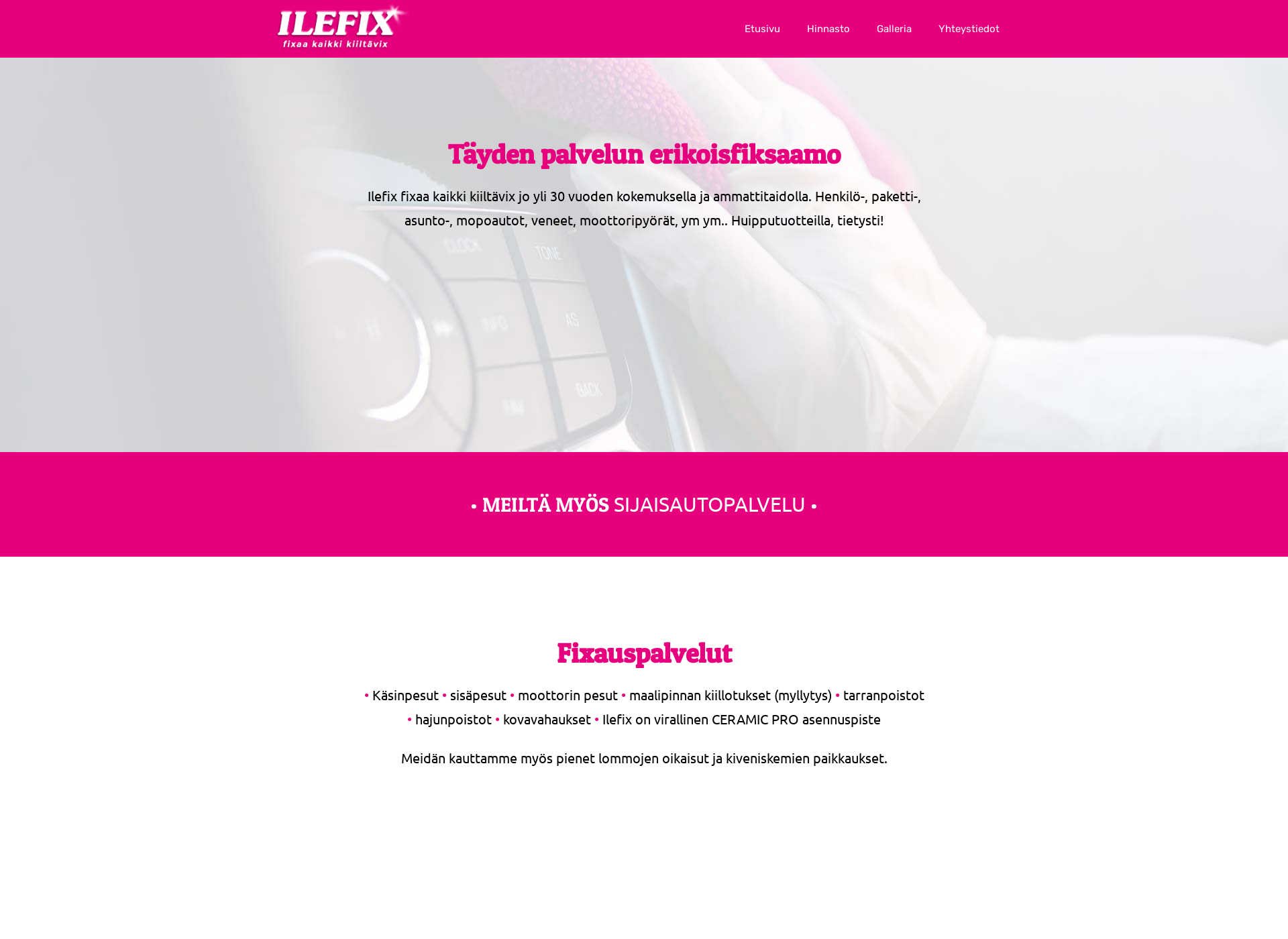Skärmdump för ilefix.fi