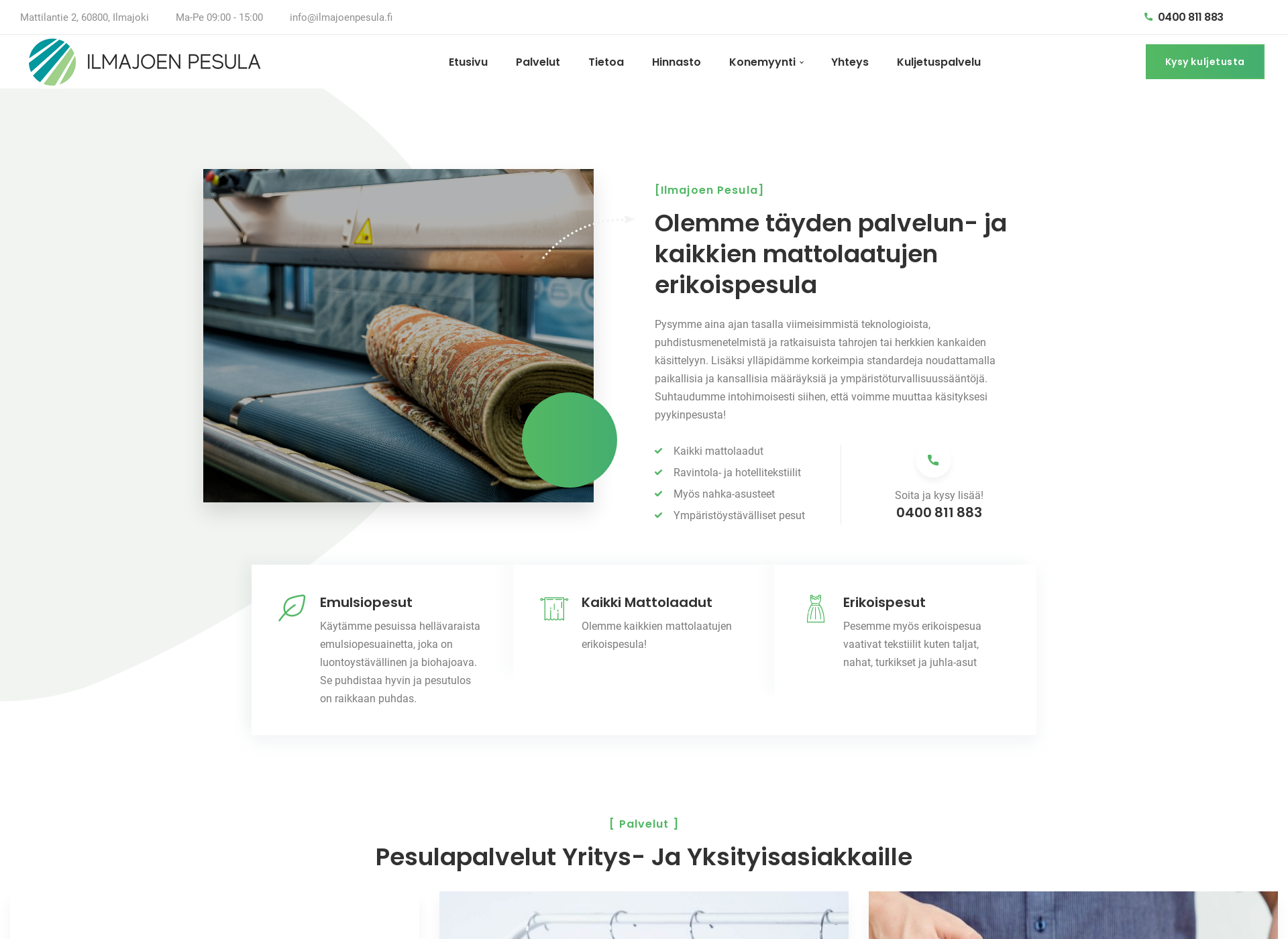 Screenshot for ilmajoenpesula.fi