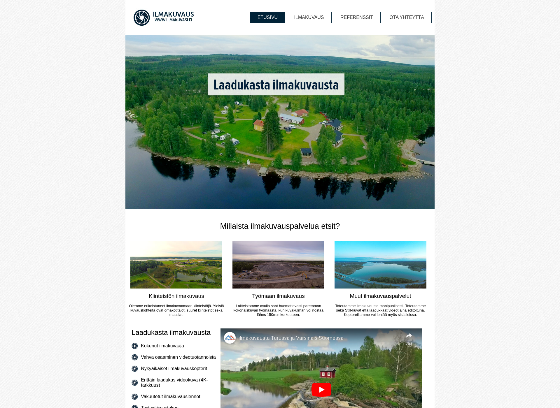 Screenshot for ilmakuvasi.fi