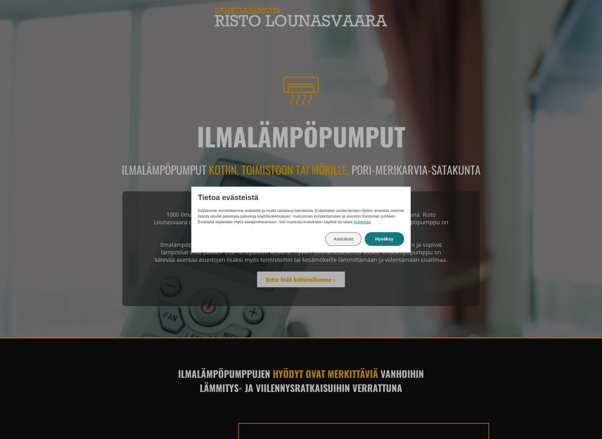 Screenshot for ilmalampopumppupori.fi