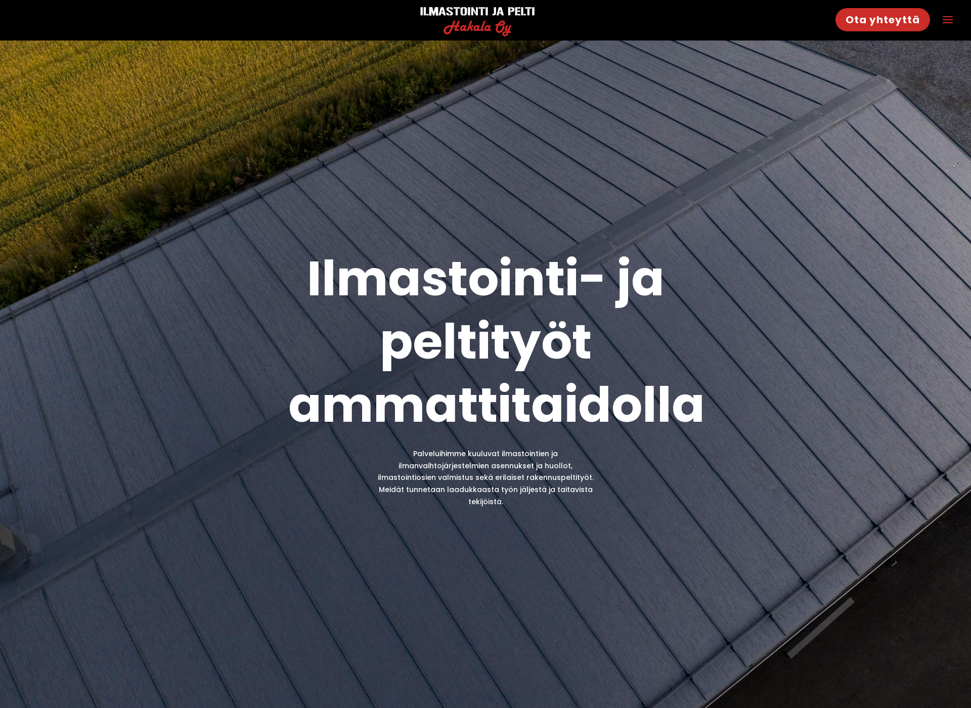 Screenshot for ilmastointijapeltihakala.fi