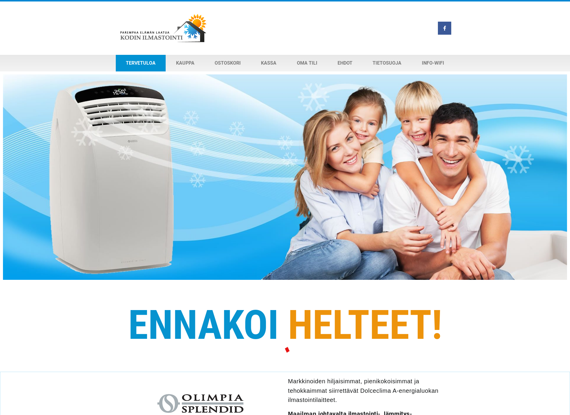 Screenshot for ilmastointikotiin.fi