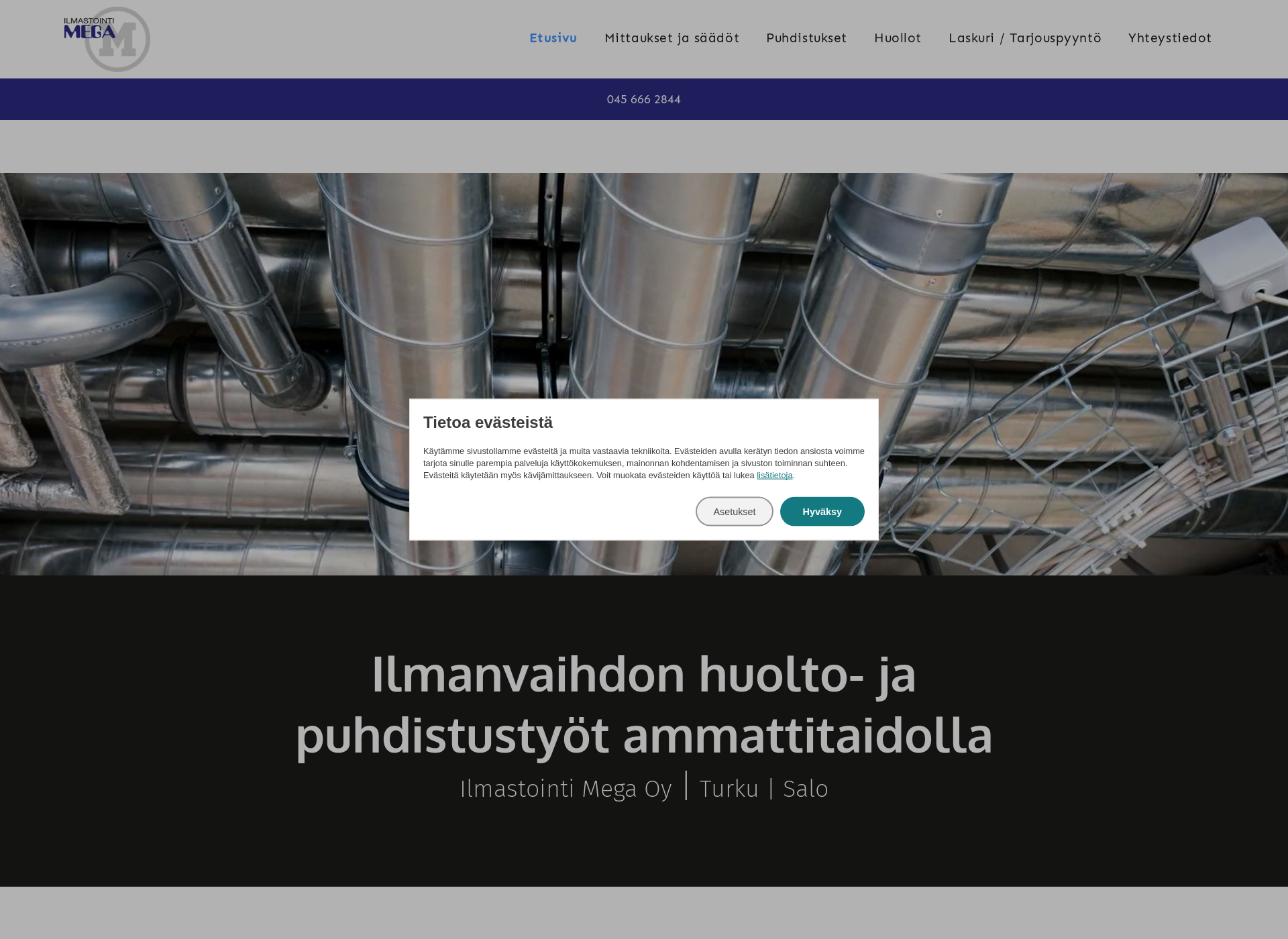 Screenshot for ilmastointimega.fi