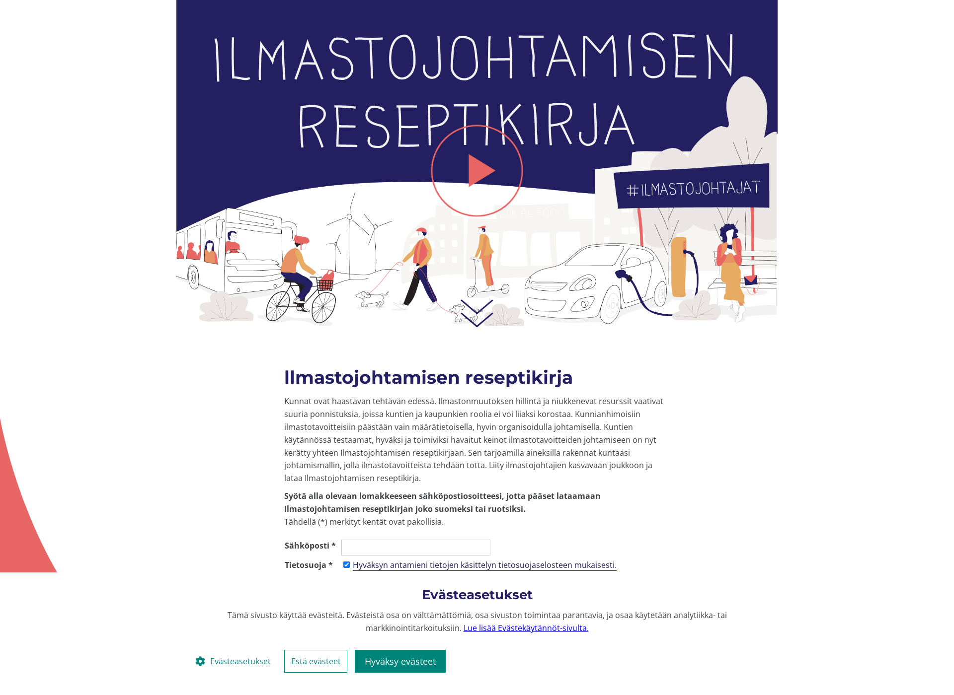 Näyttökuva ilmastojohtajat.fi