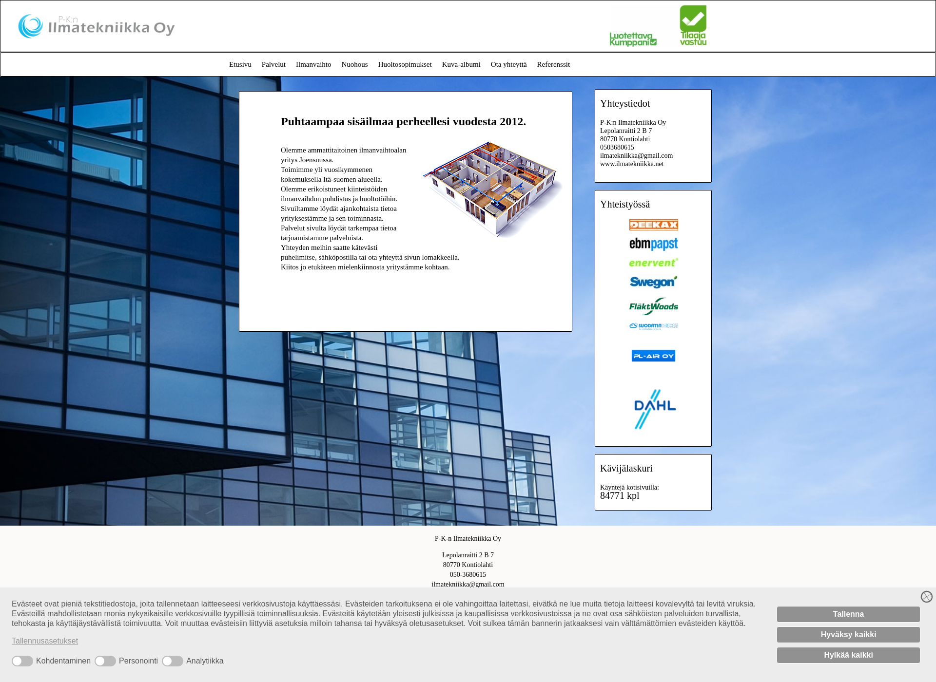Screenshot for ilmatekniikka.net
