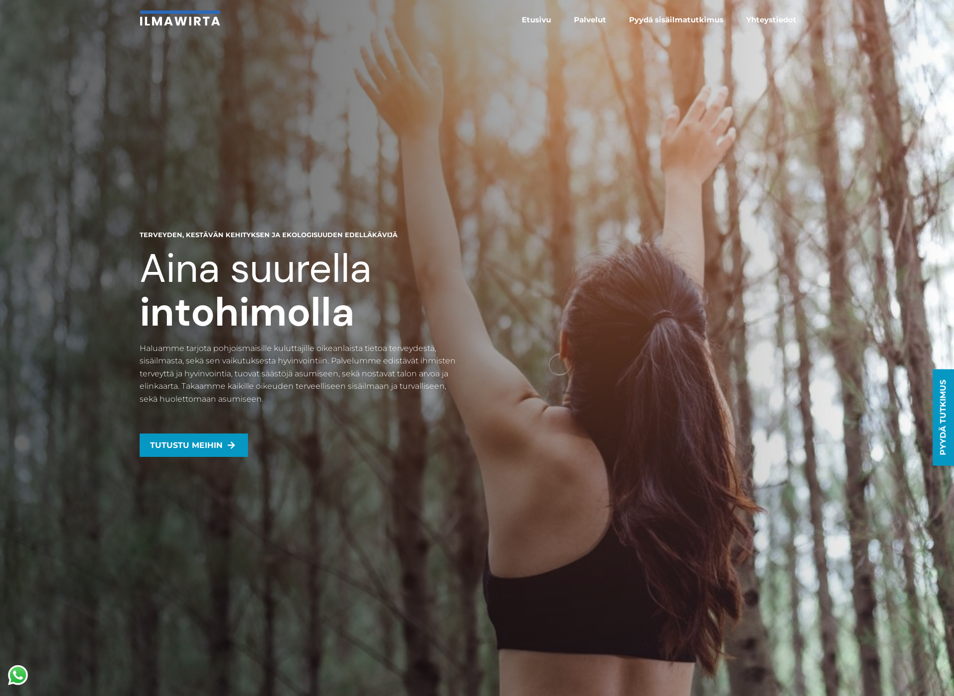 Skärmdump för ilmawirta.fi