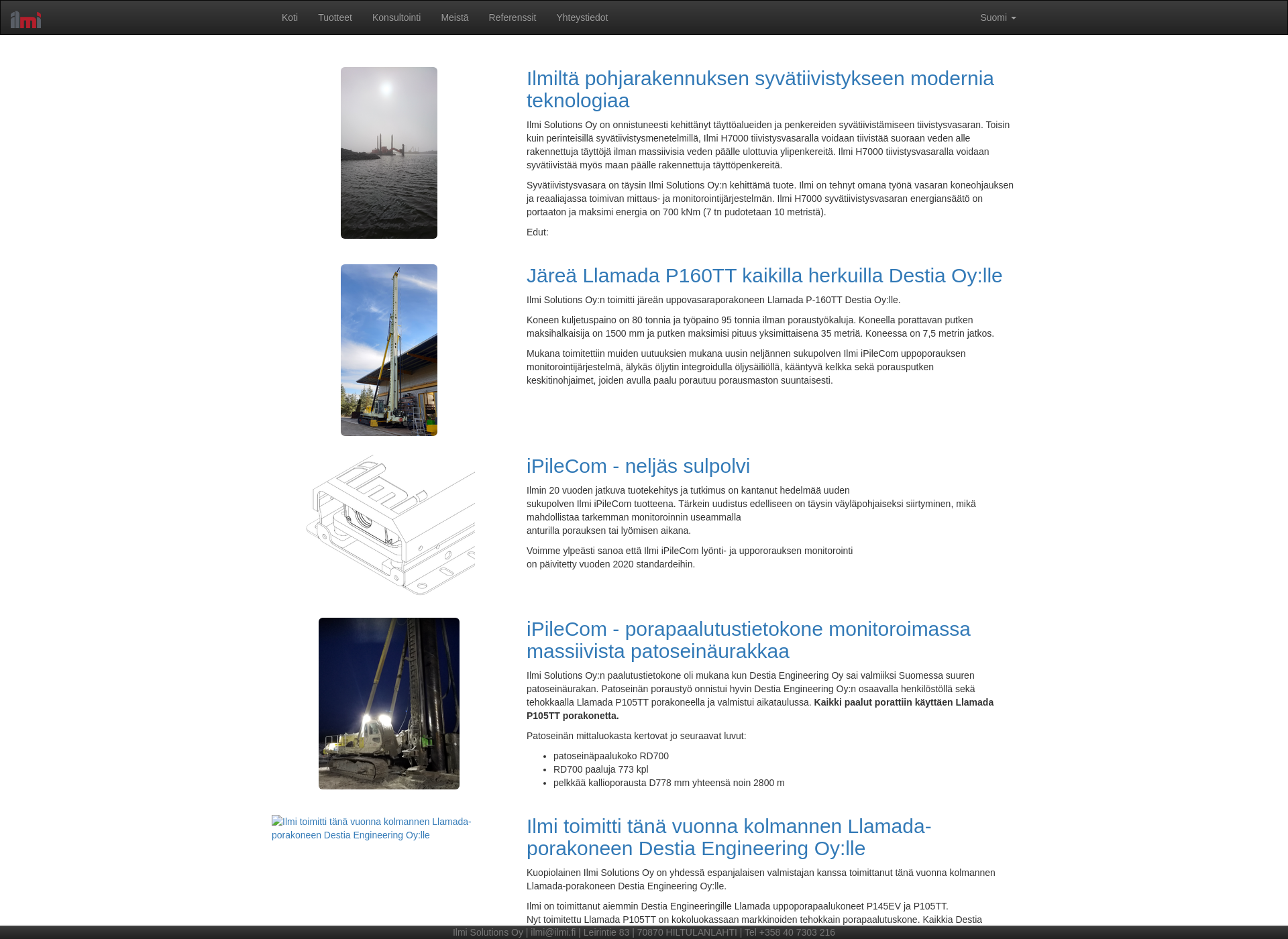 Screenshot for ilmisolutions.fi