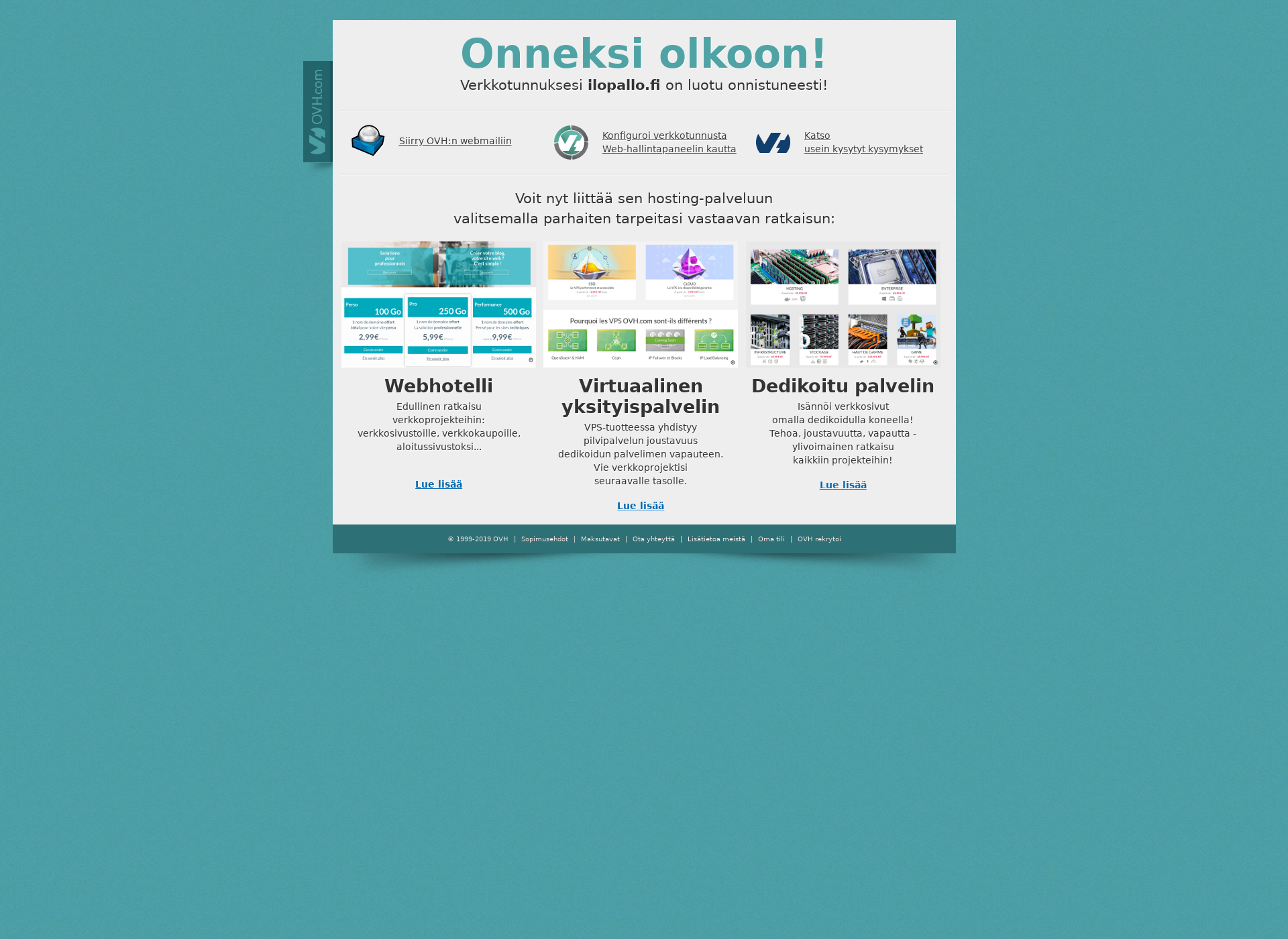 Skärmdump för ilopallo.fi