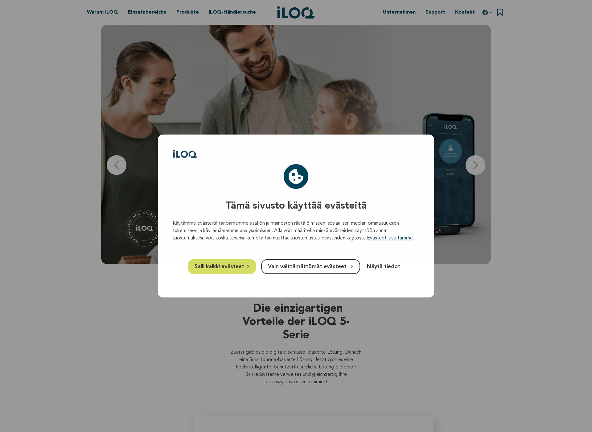 Screenshot for iloq.com