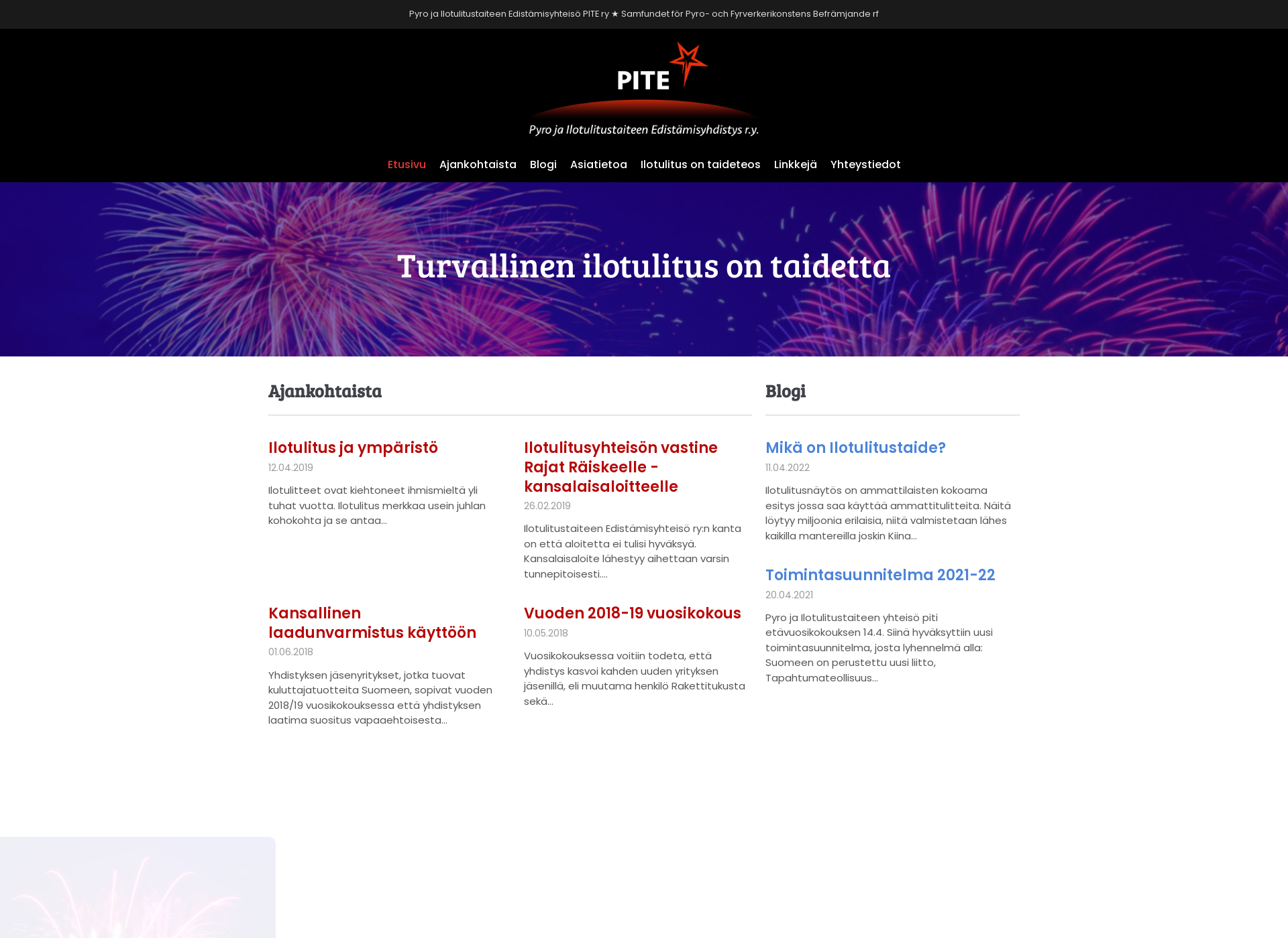 Screenshot for ilotulitustaide.fi
