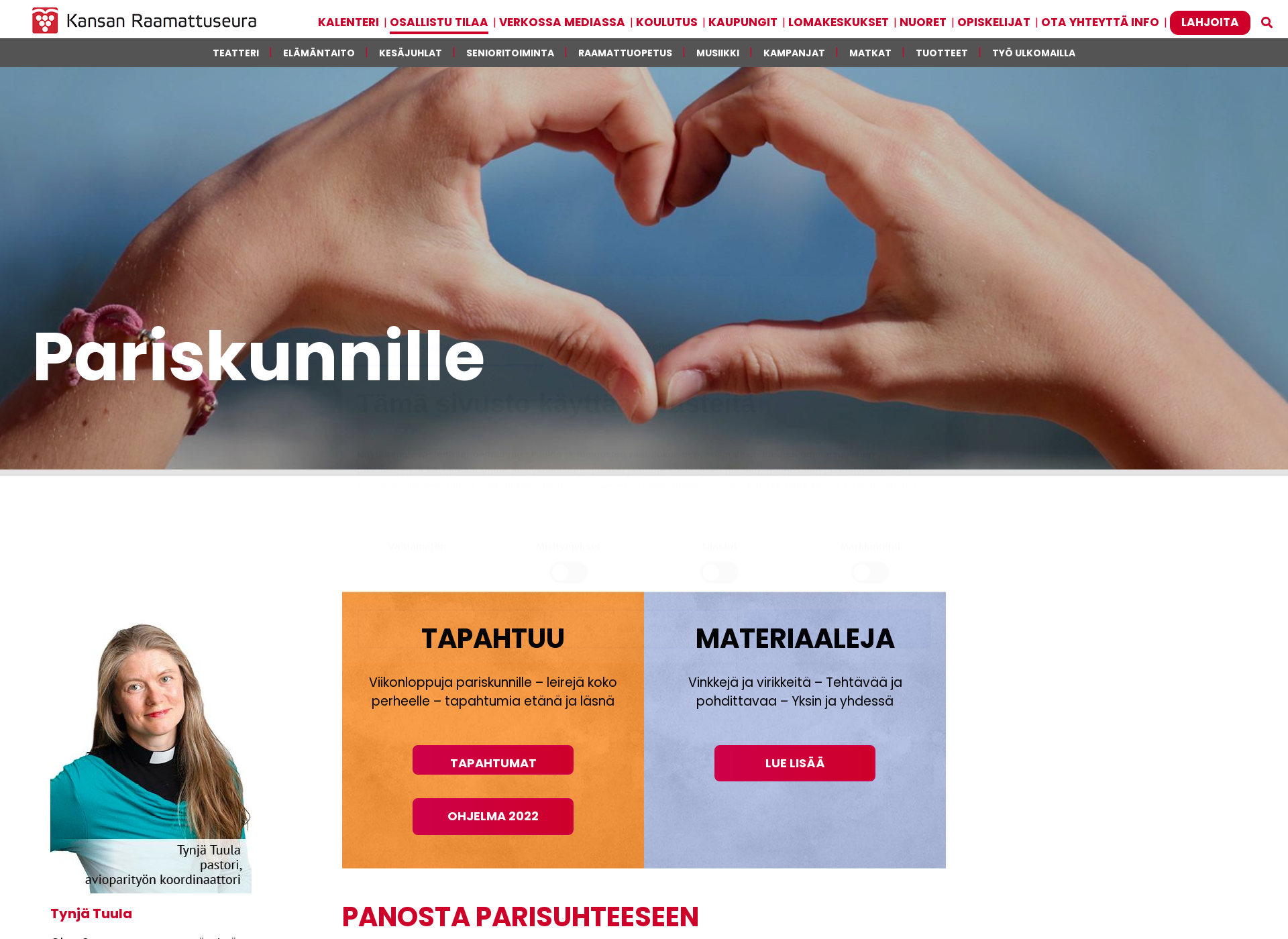 Screenshot for iltarakkaudelle.fi