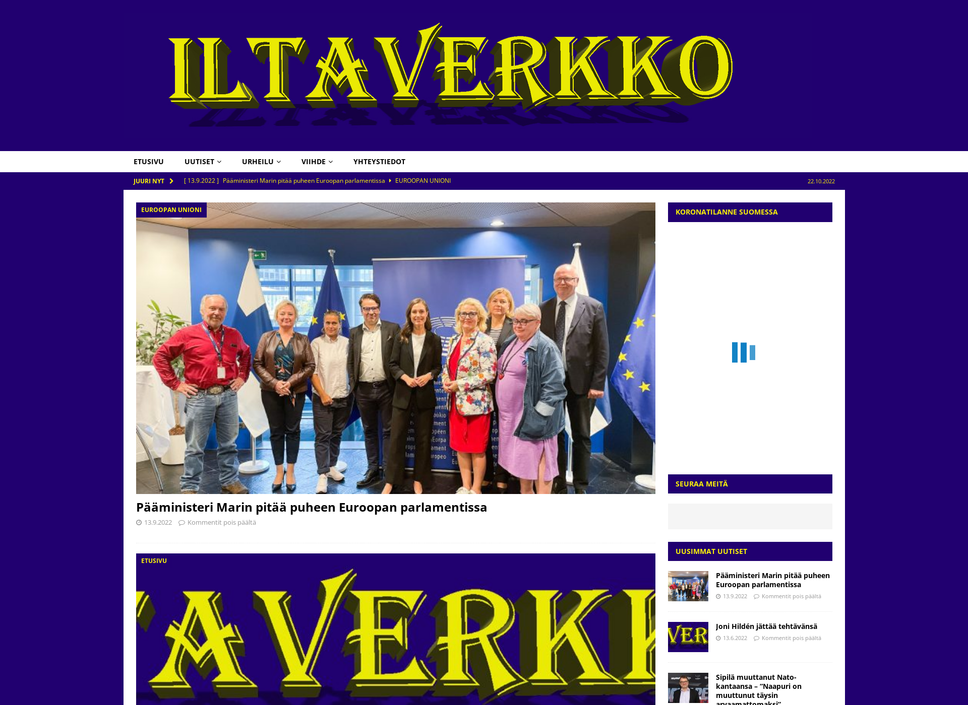 Screenshot for iltaverkko.fi