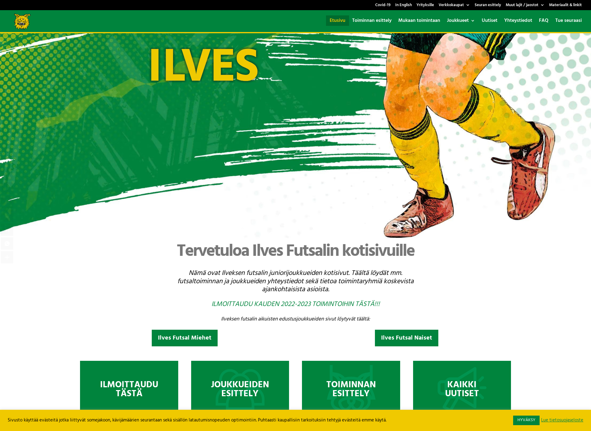 Screenshot for ilvesfutsal.fi
