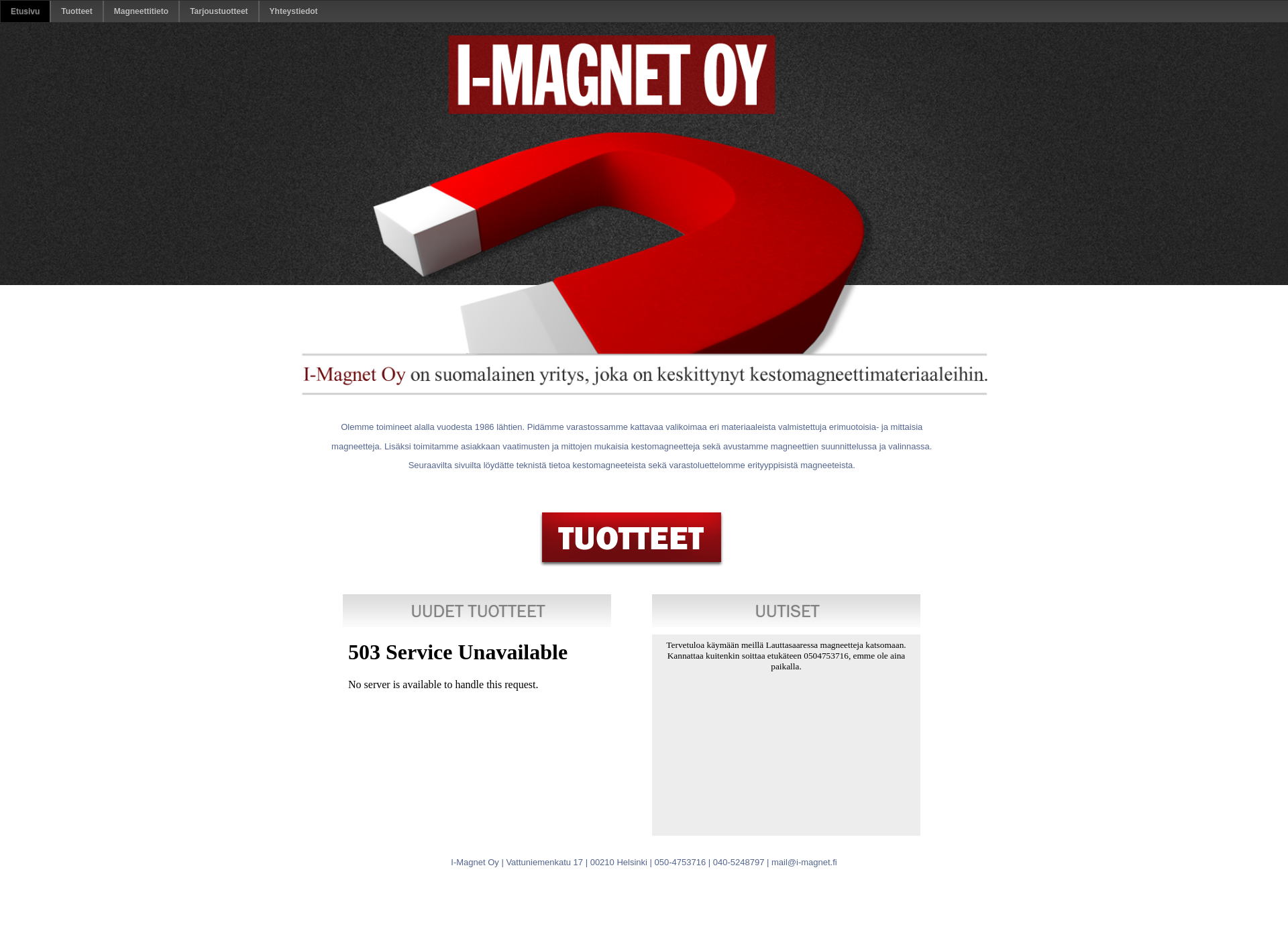 Screenshot for imagnet.fi