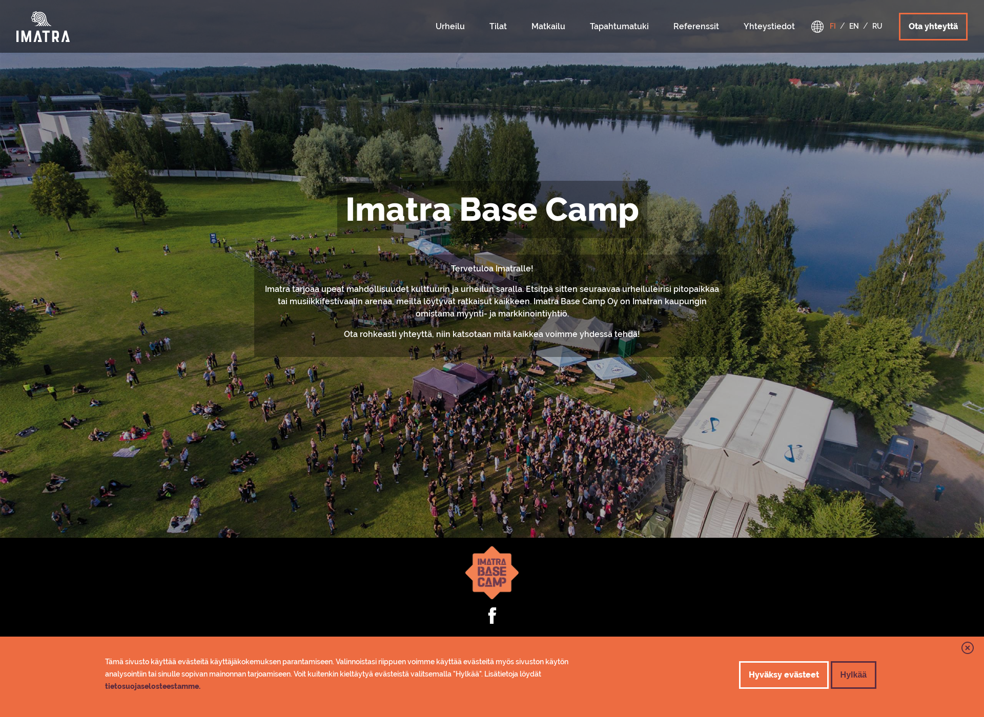 Screenshot for imatrabasecamp.fi