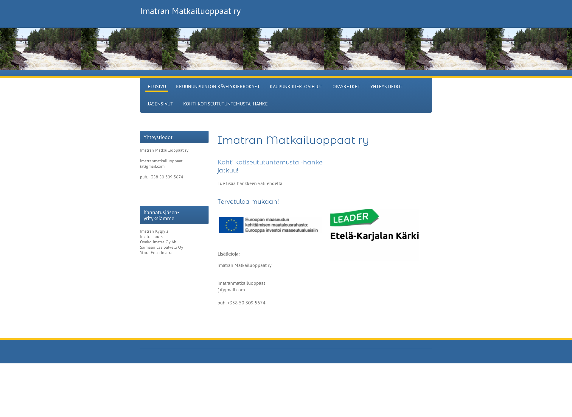 Screenshot for imatranmatkailuoppaat.fi