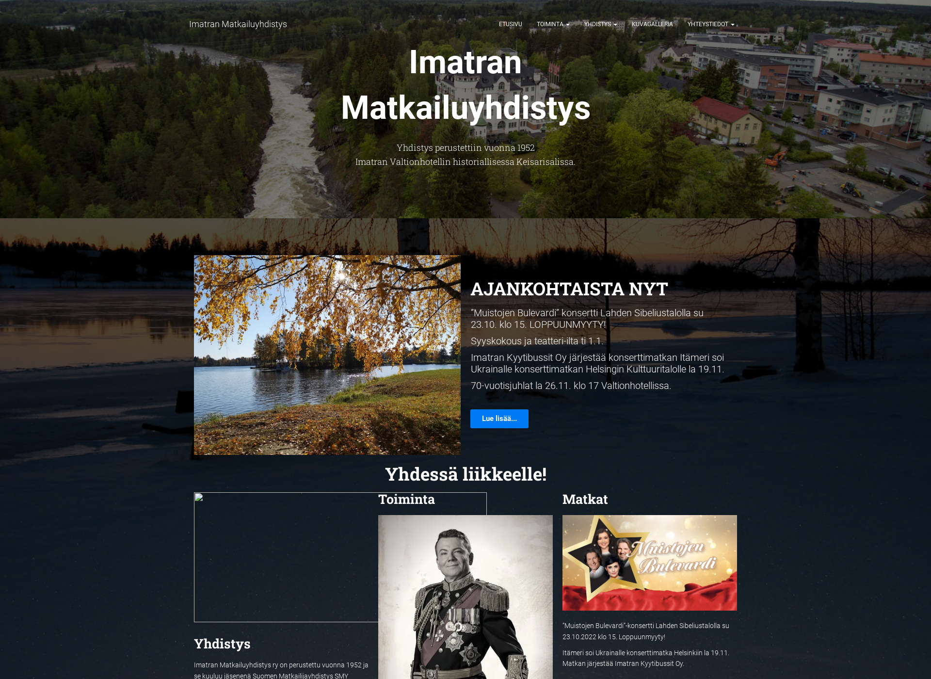 Screenshot for imatranmatkailuyhdistys.fi