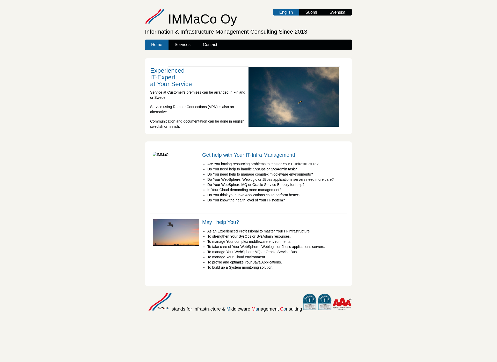 Screenshot for immaco.fi
