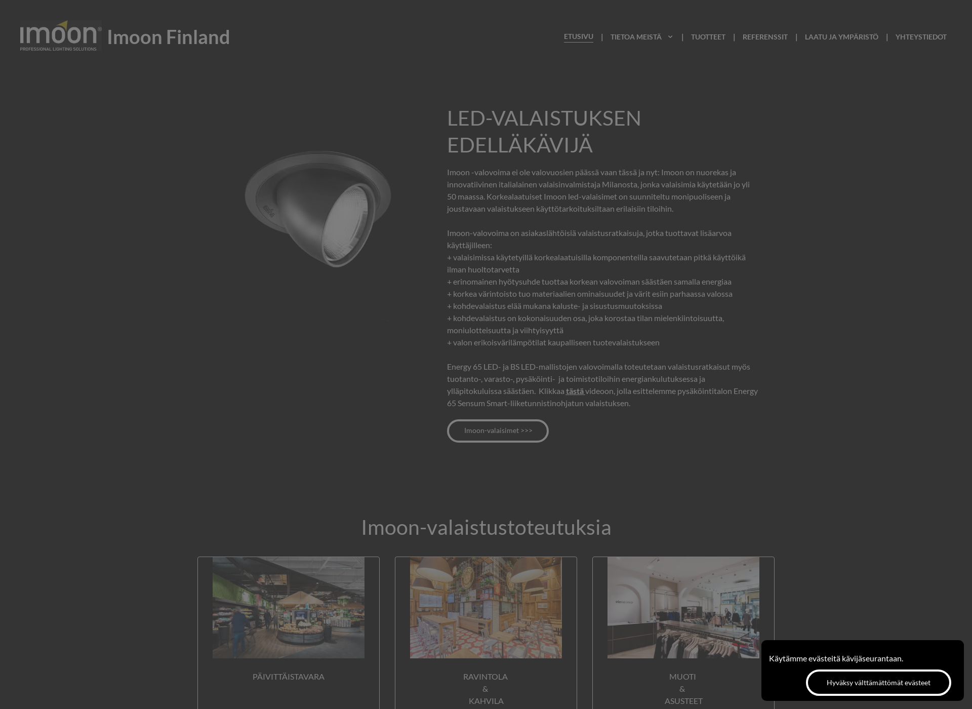 Skärmdump för imoon.fi