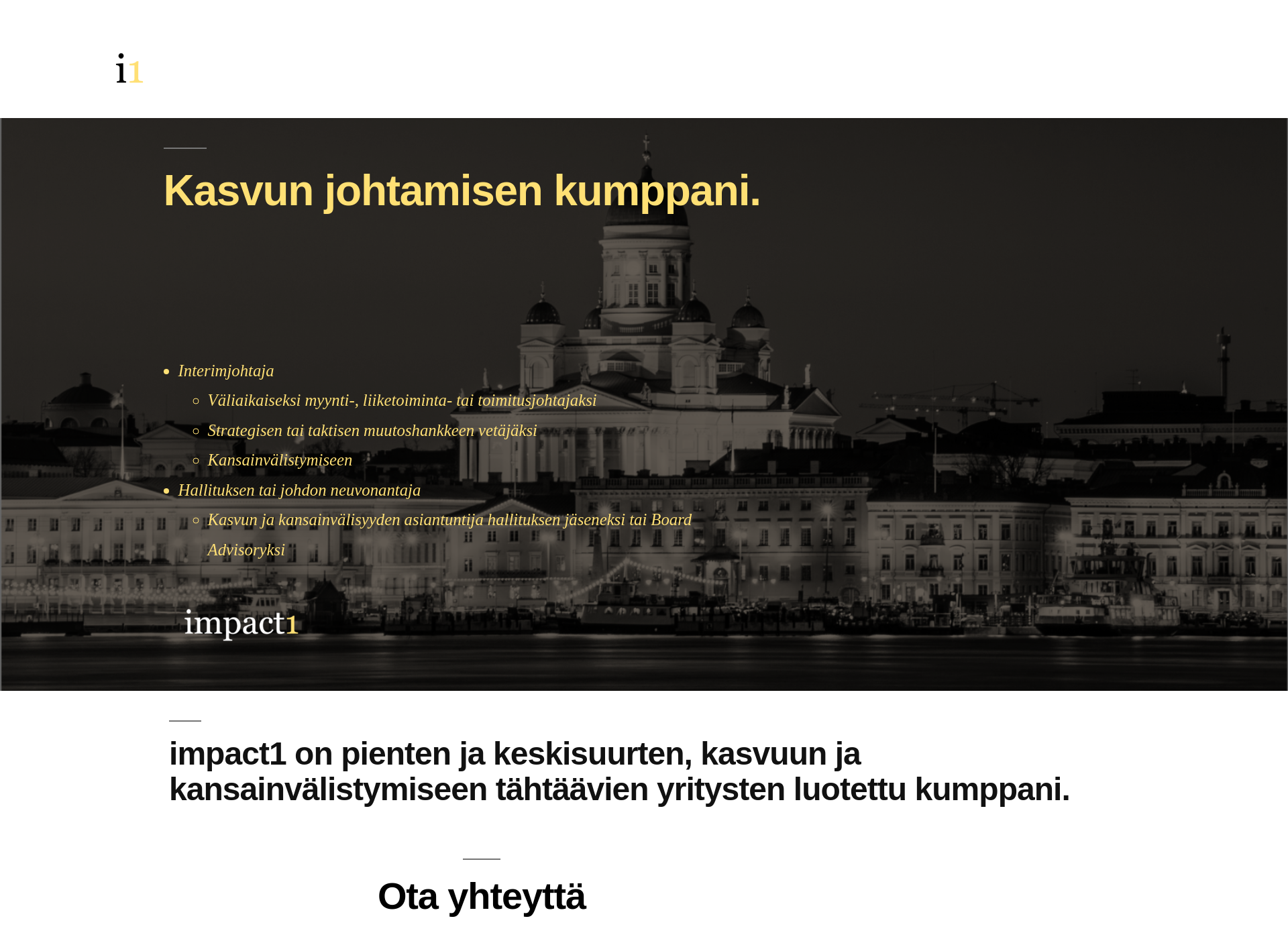 Skärmdump för impact1.fi