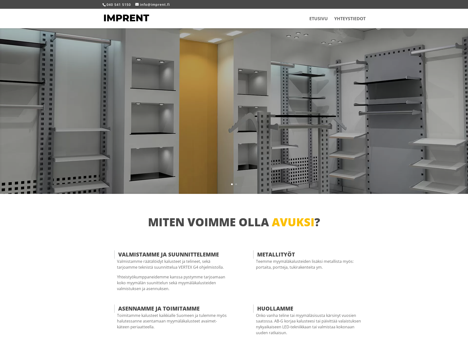 Screenshot for imprent.fi