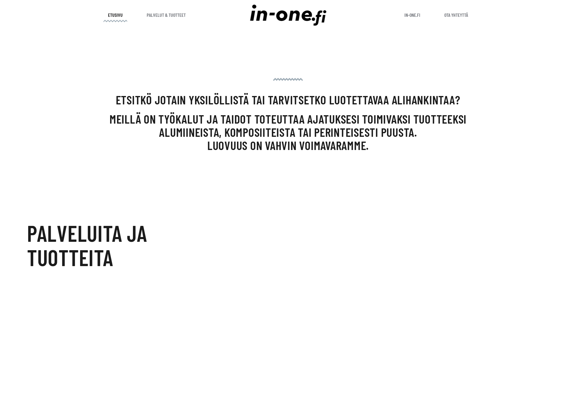 Skärmdump för in-one.fi
