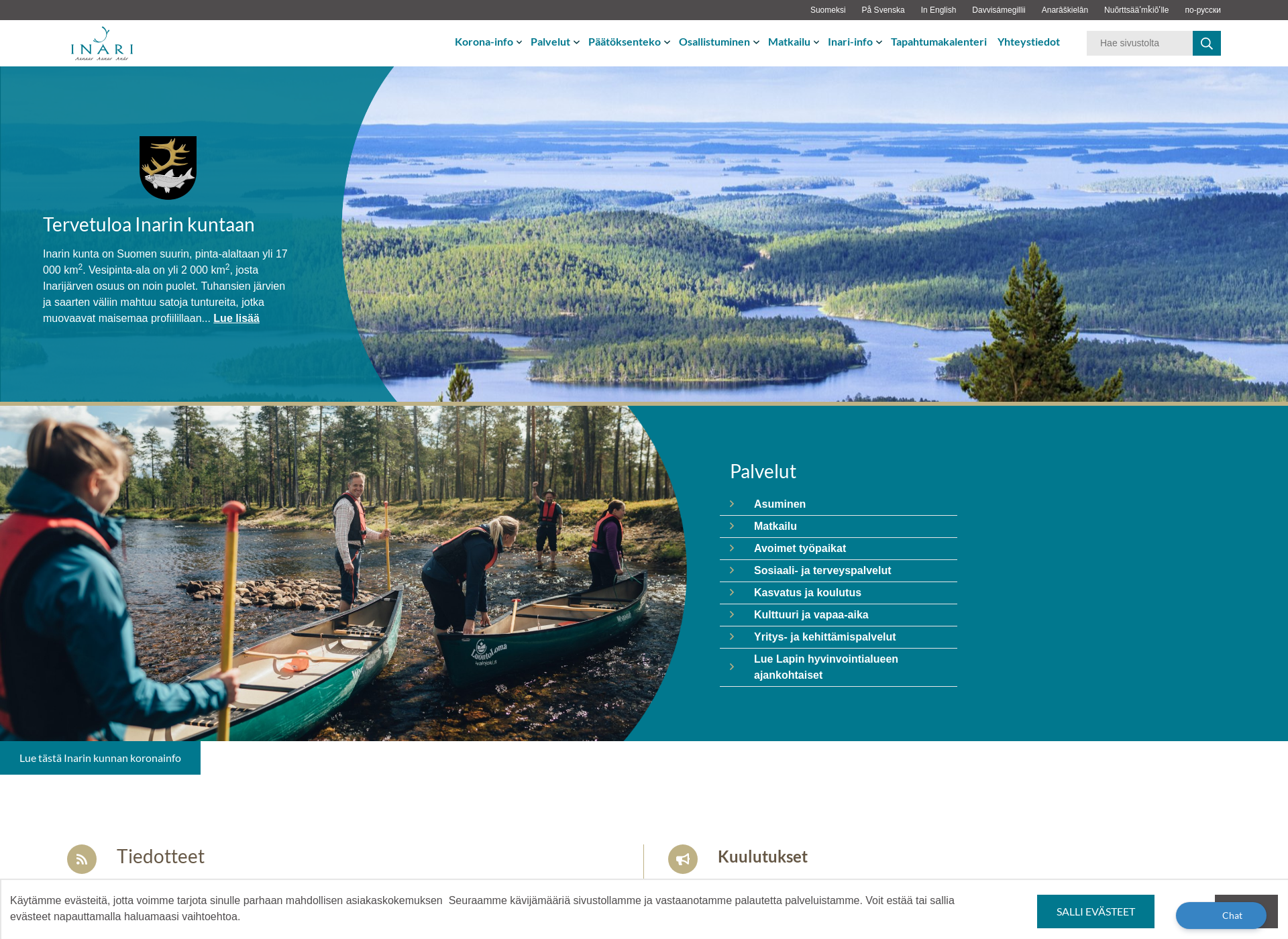 Screenshot for inari.fi