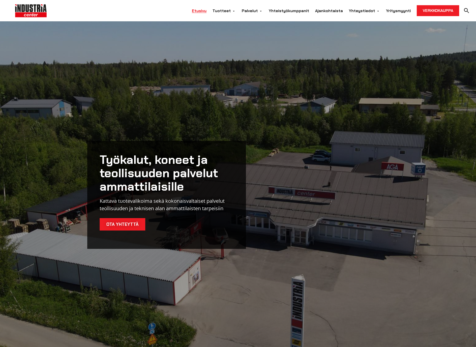 Skärmdump för industriacenter.fi