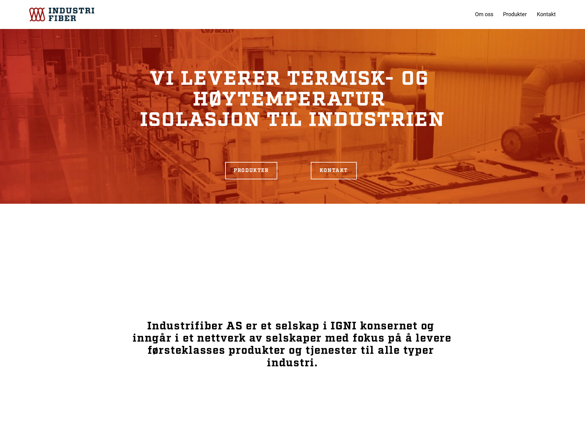 Skärmdump för industrifiber.fi