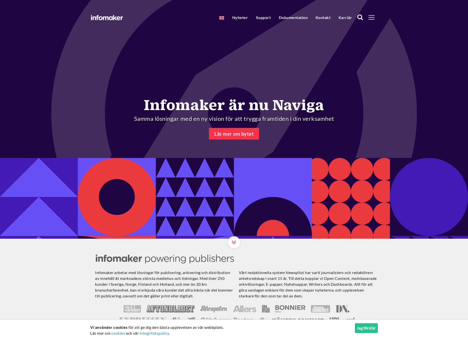 Skärmdump för infomaker.fi