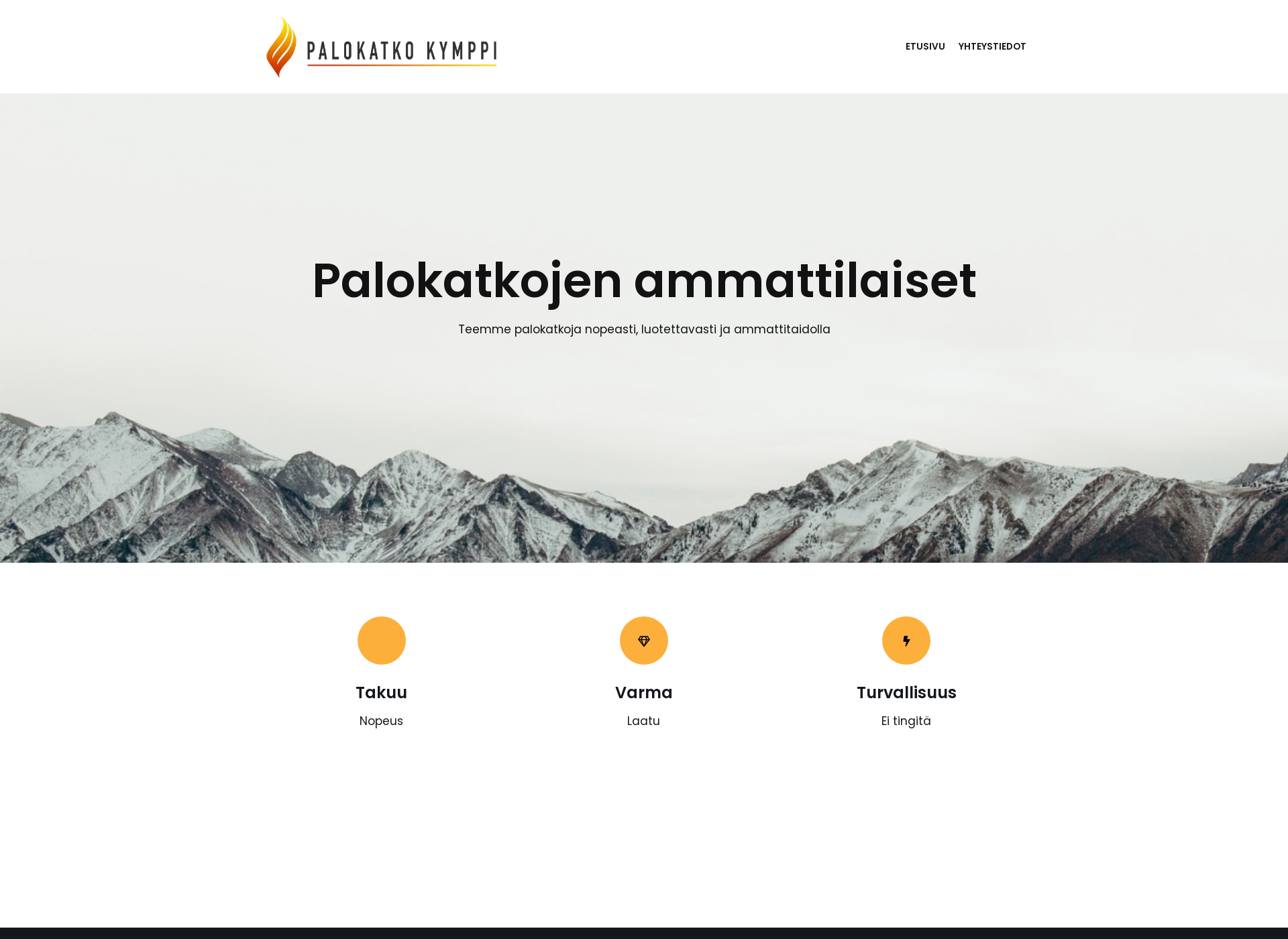 Skärmdump för infopalokatkokymppi.fi