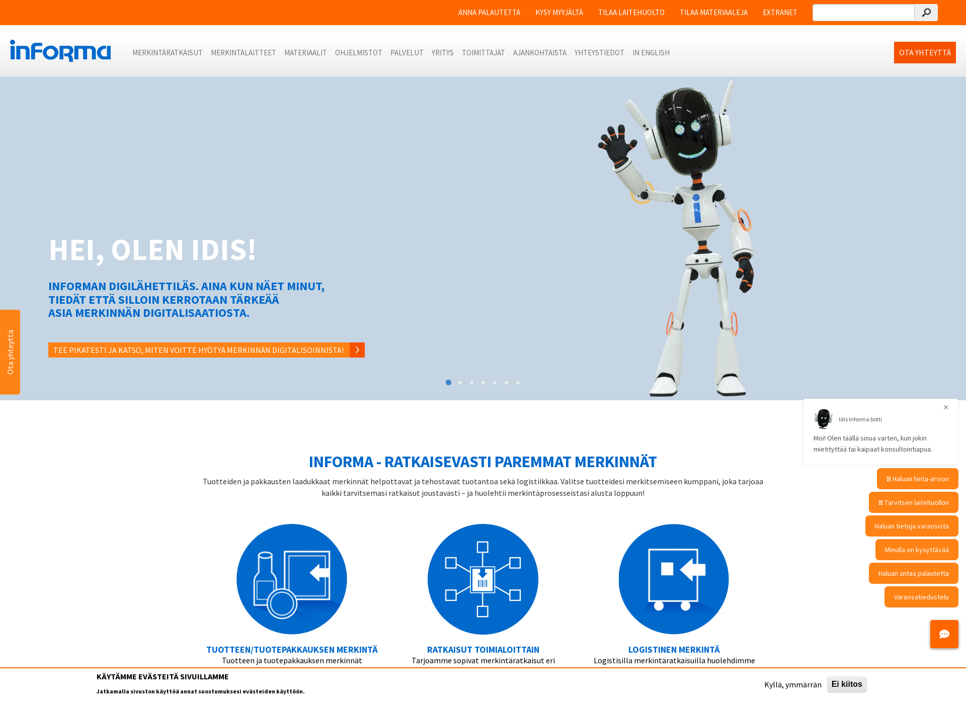 Skärmdump för informa.fi