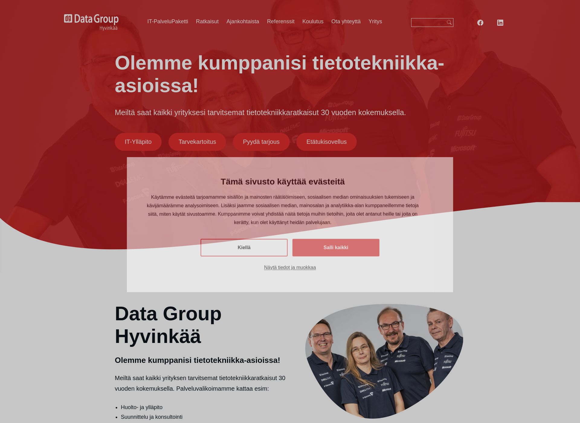 Skärmdump för infotec.fi