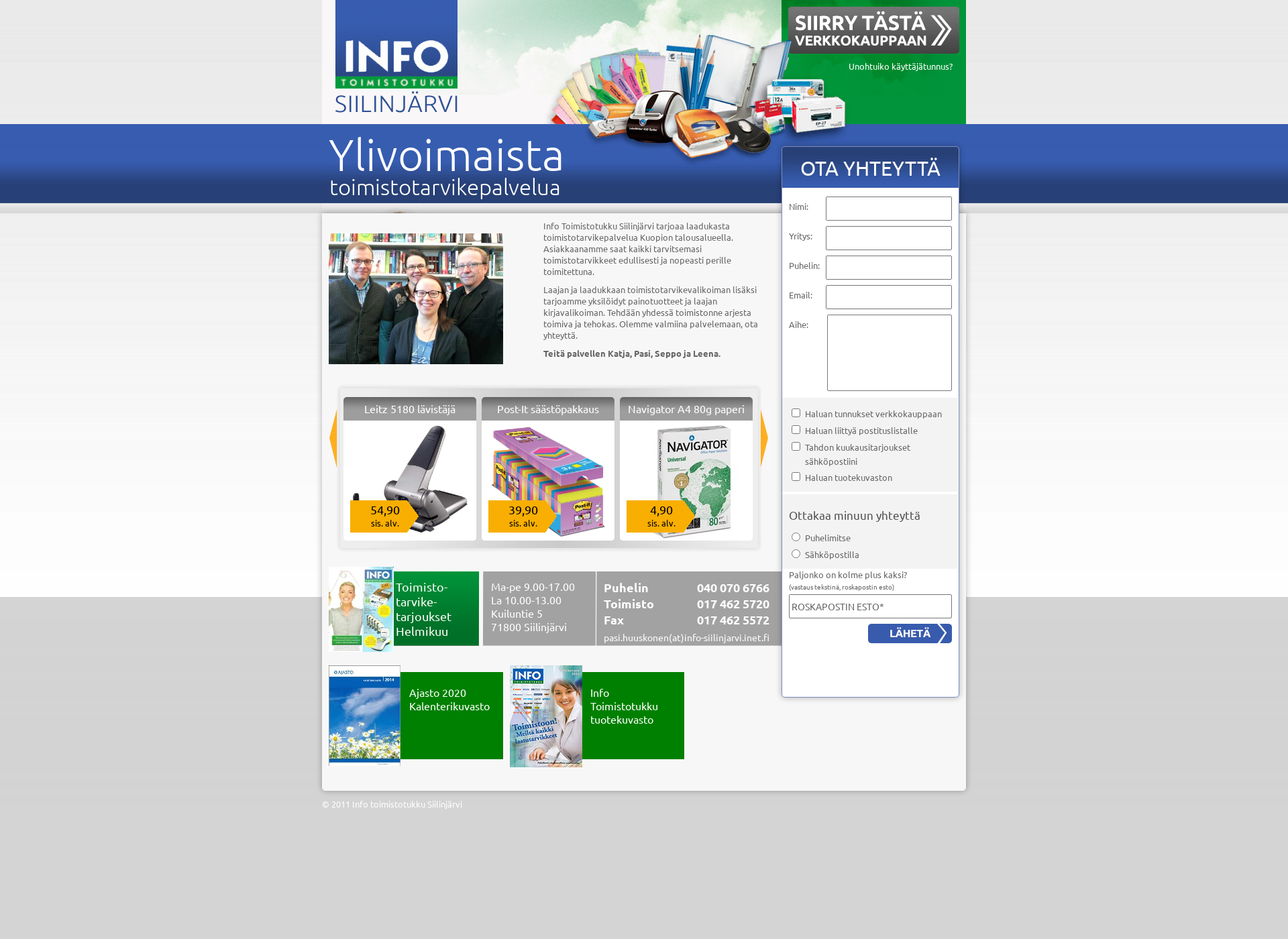 Screenshot for infotoimistotarvikkeet.fi