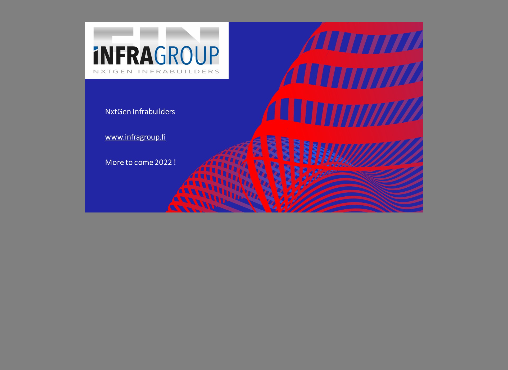 Skärmdump för infragroup.fi