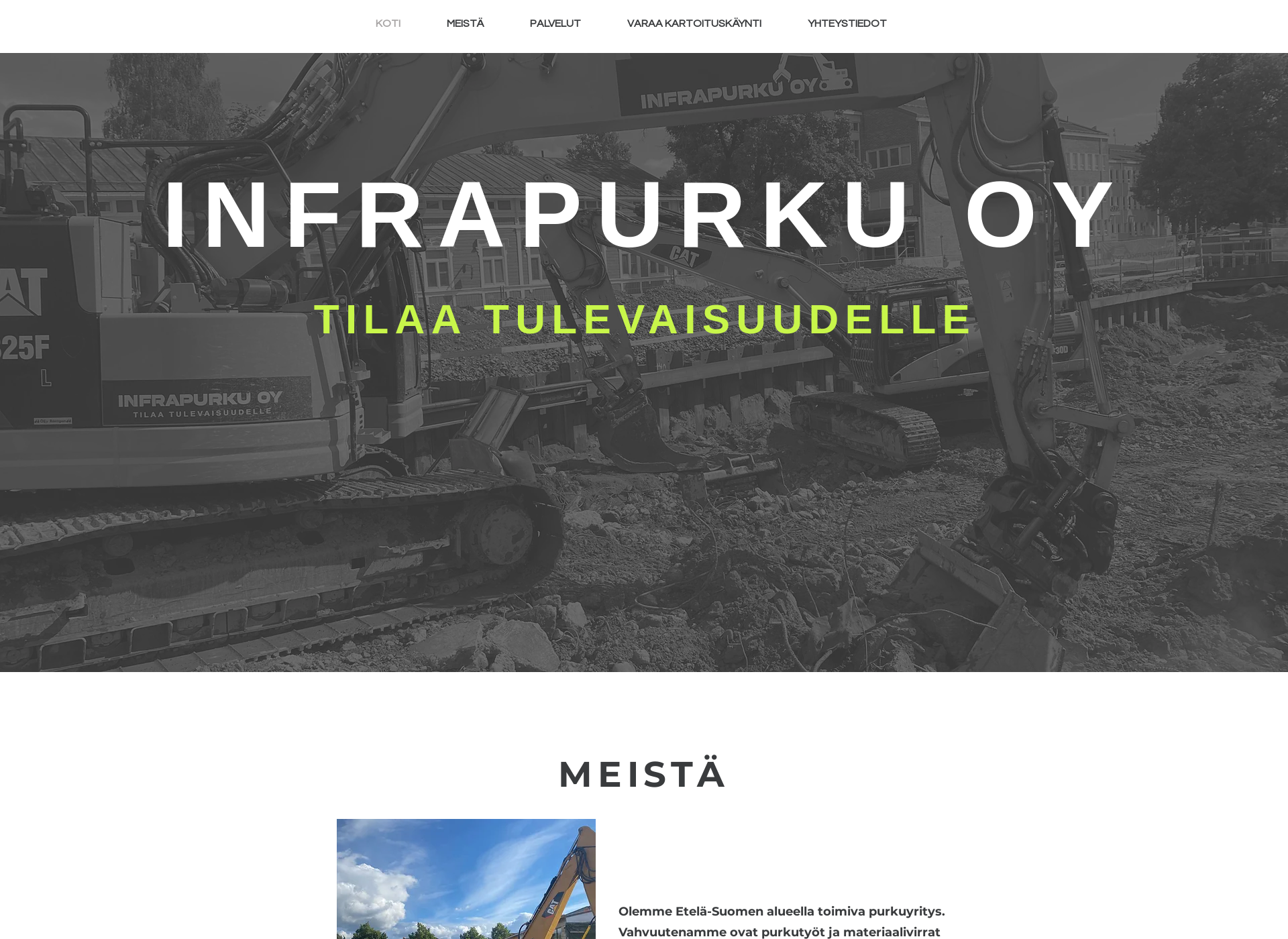 Skärmdump för infrapurku.fi