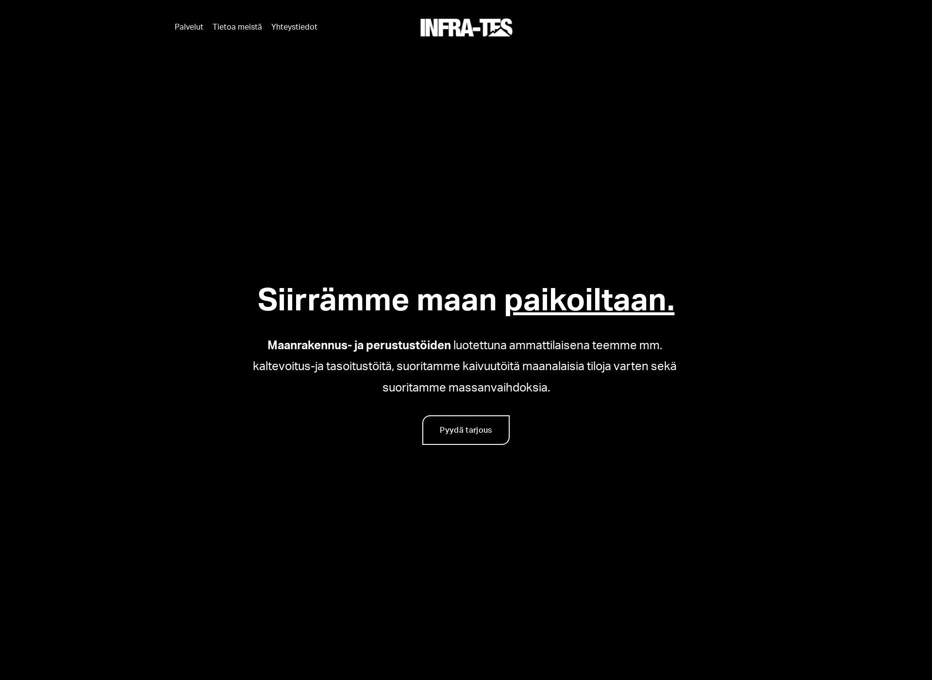 Screenshot for infrates.fi