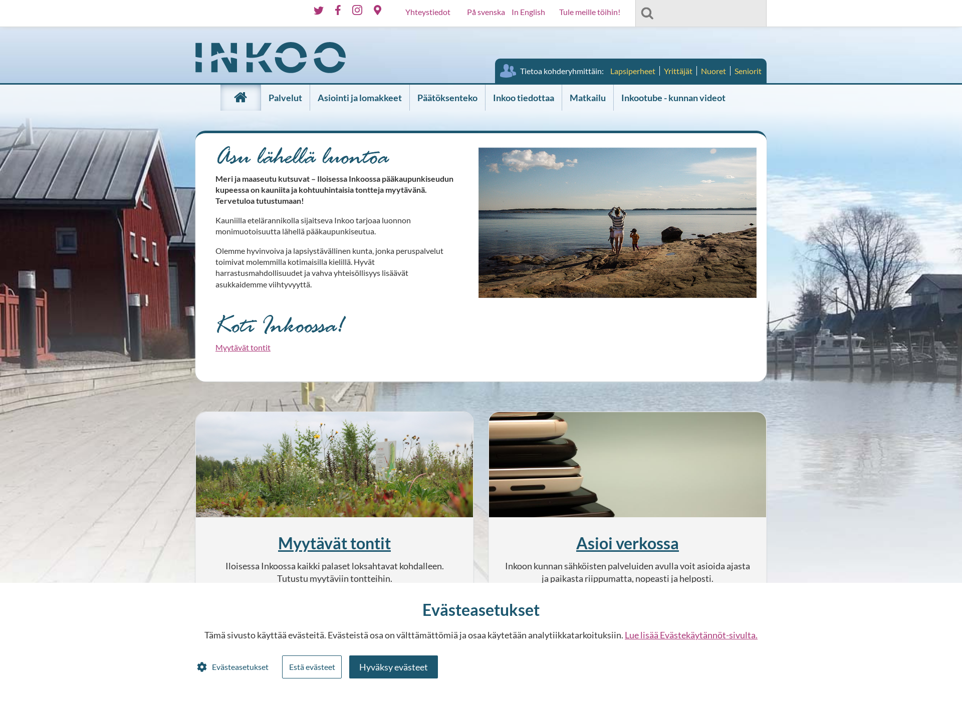 Screenshot for inkoo.fi