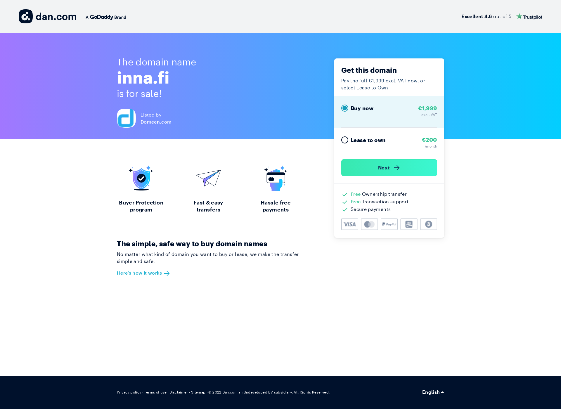 Screenshot for inna.fi
