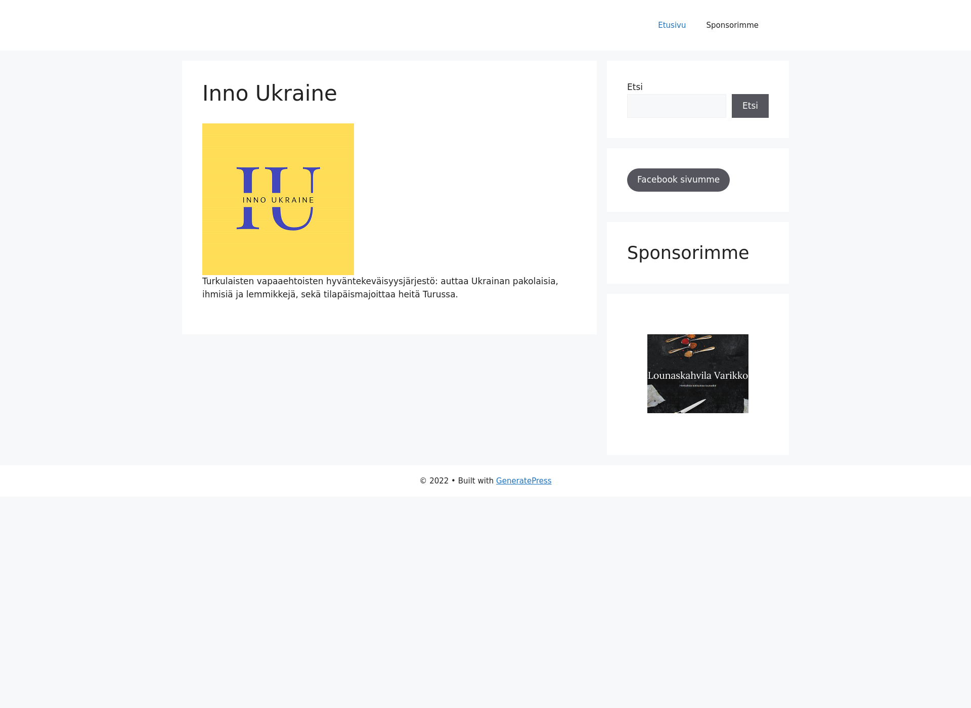 Skärmdump för inno-ukraine.fi
