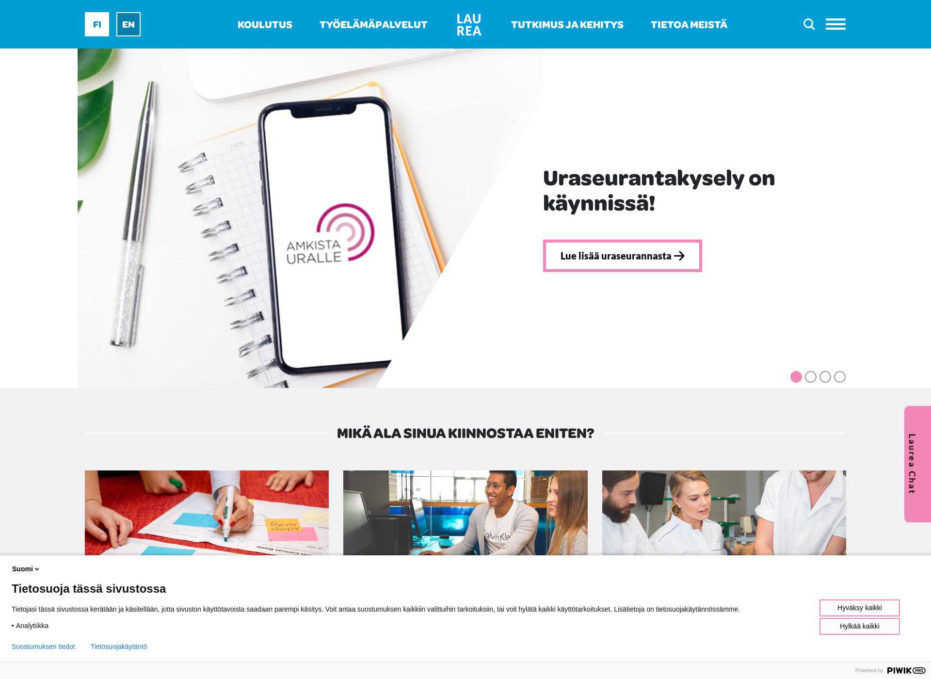 Skärmdump för innovaara.fi
