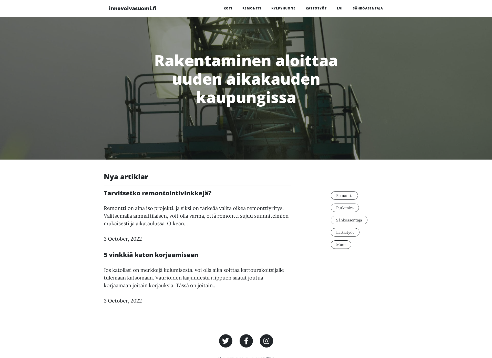 Skärmdump för innovoivasuomi.fi