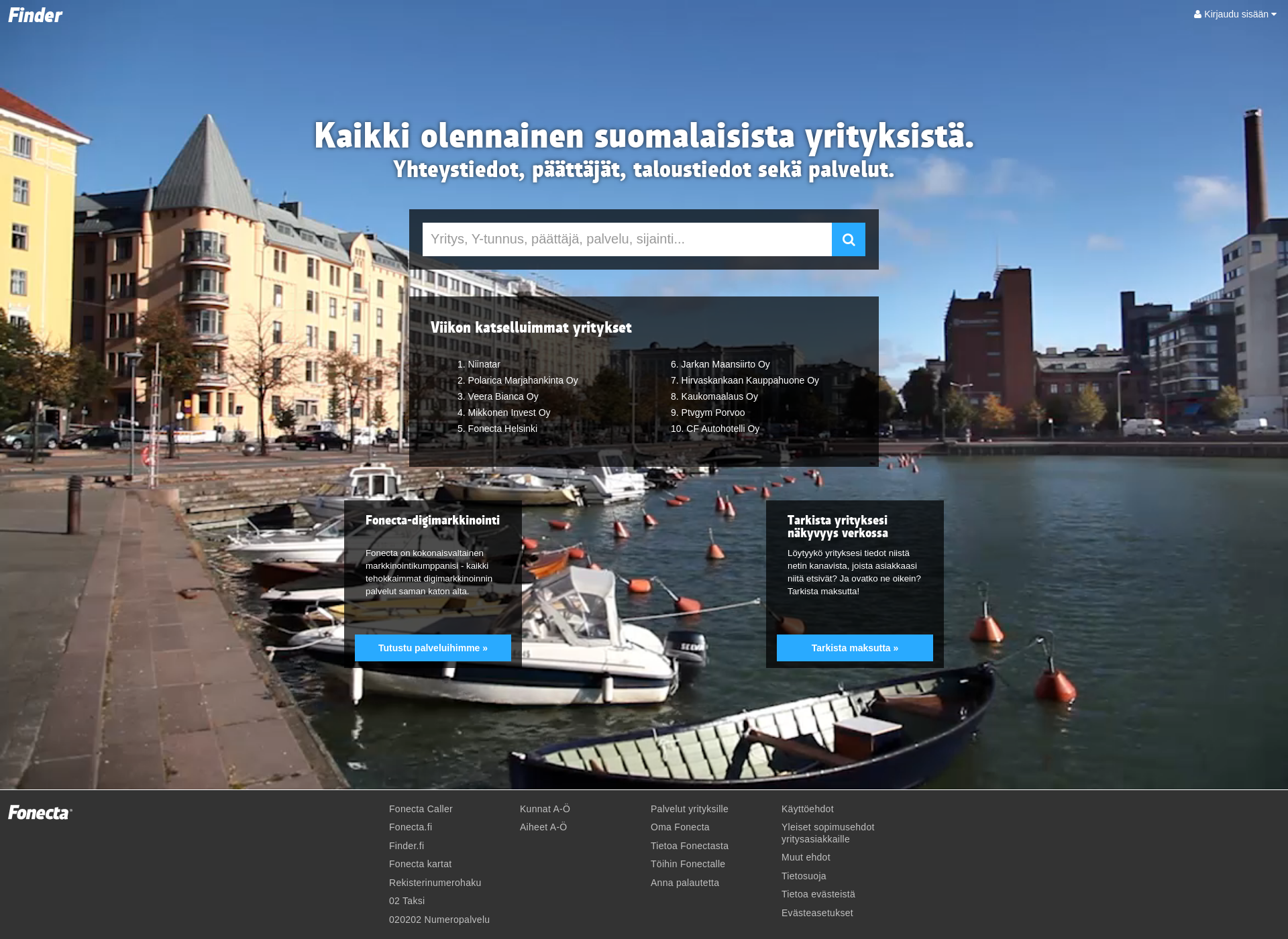 Skärmdump för inoa.fi