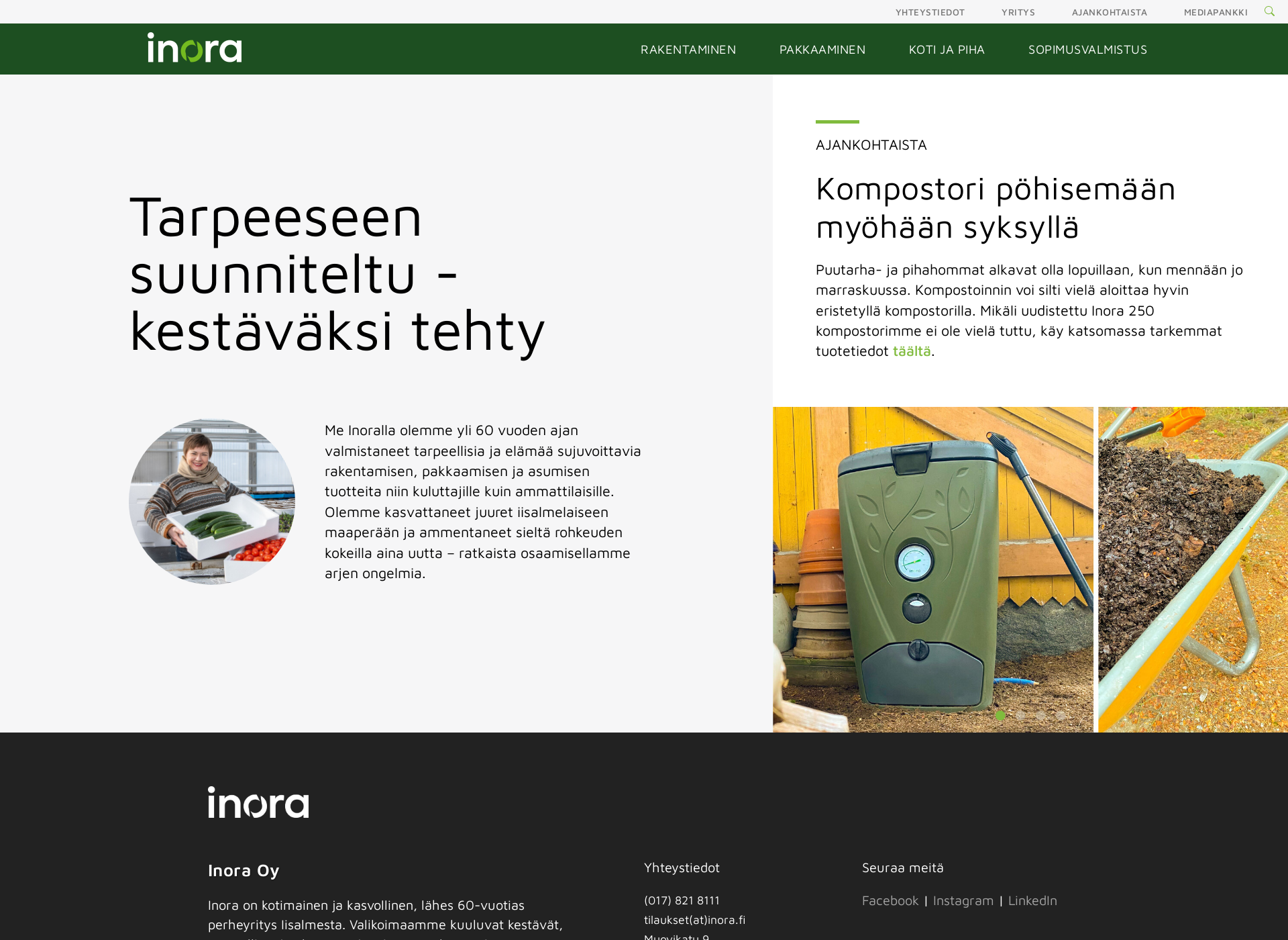 Skärmdump för inora.fi
