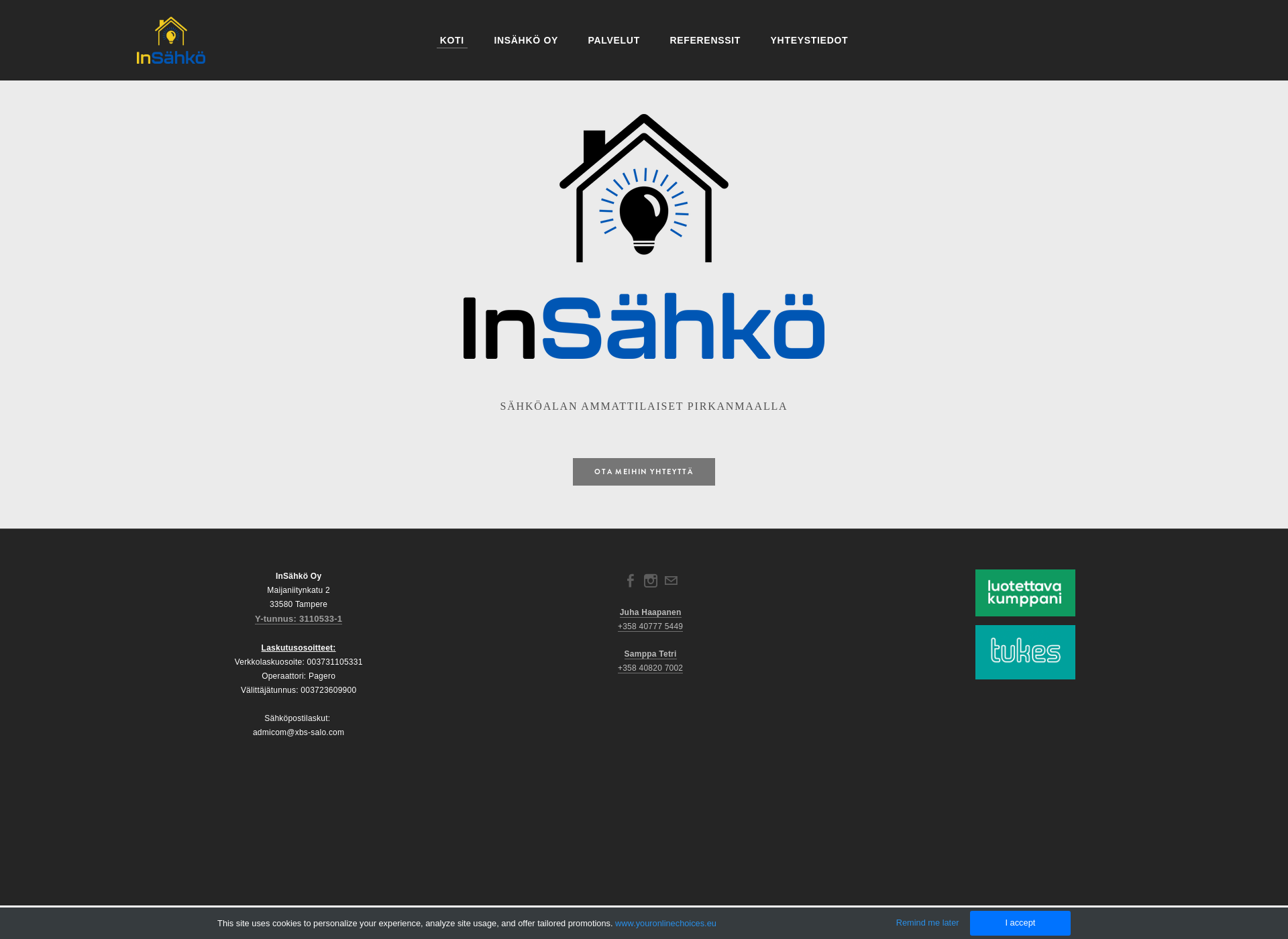Screenshot for insahko.fi